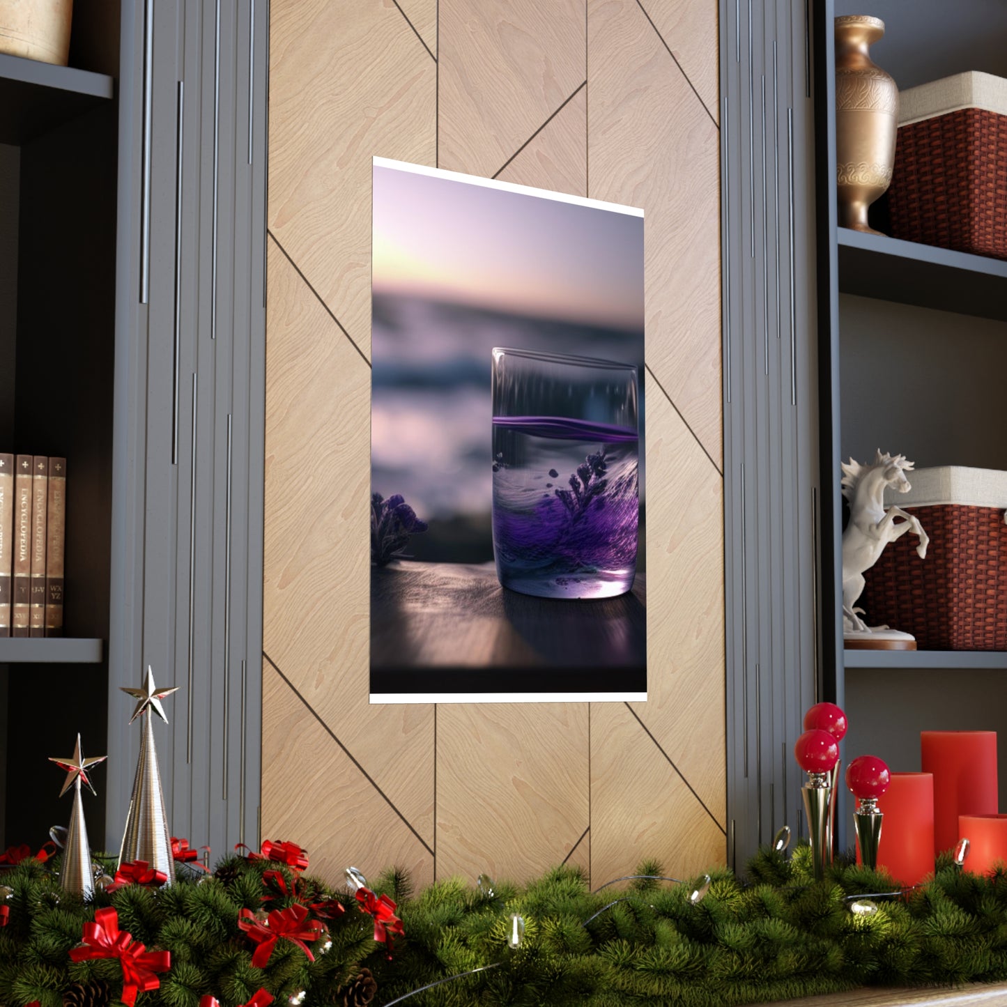 Premium Matte Vertical Posters Lavender in a vase 4