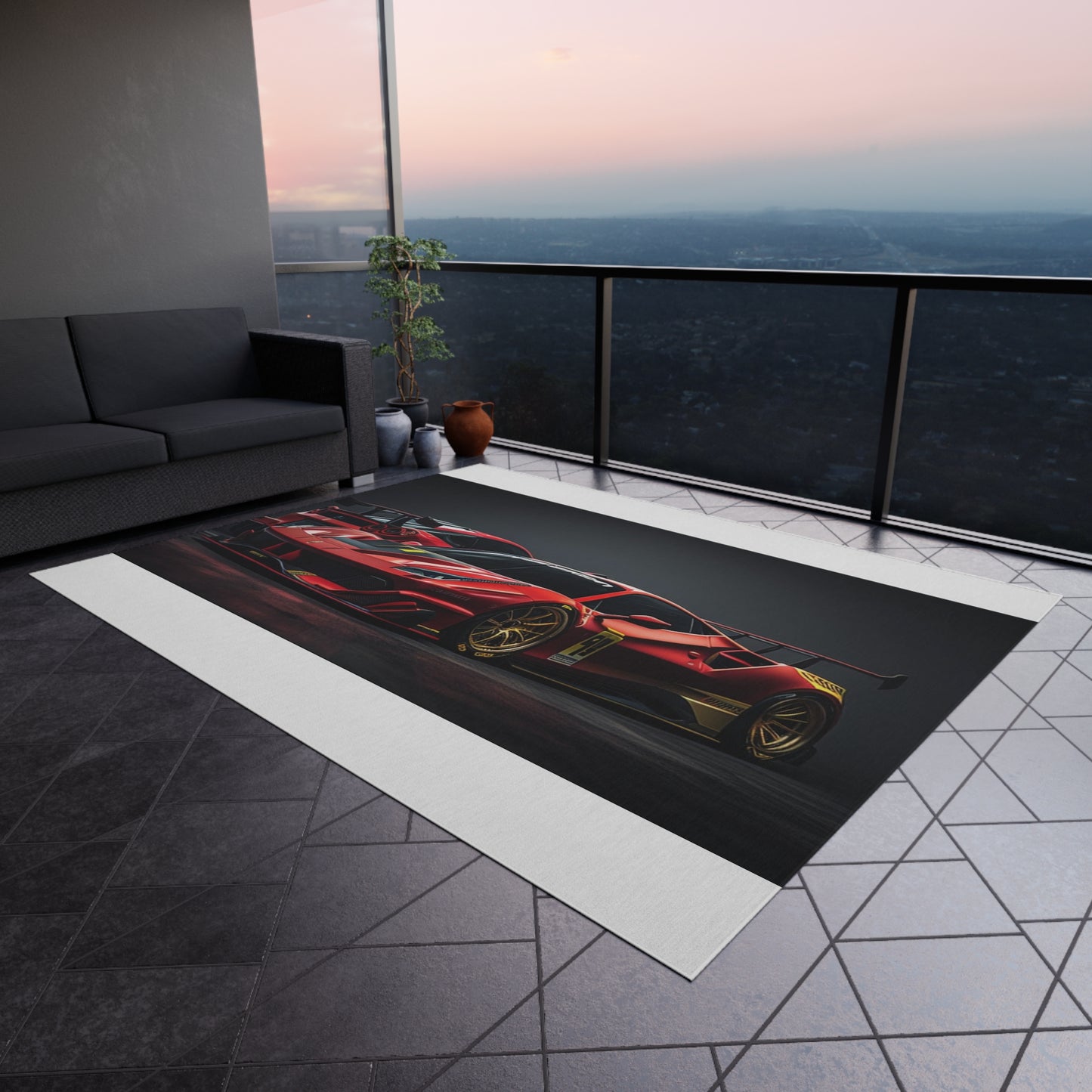 Outdoor Rug  Ferrari Red 3