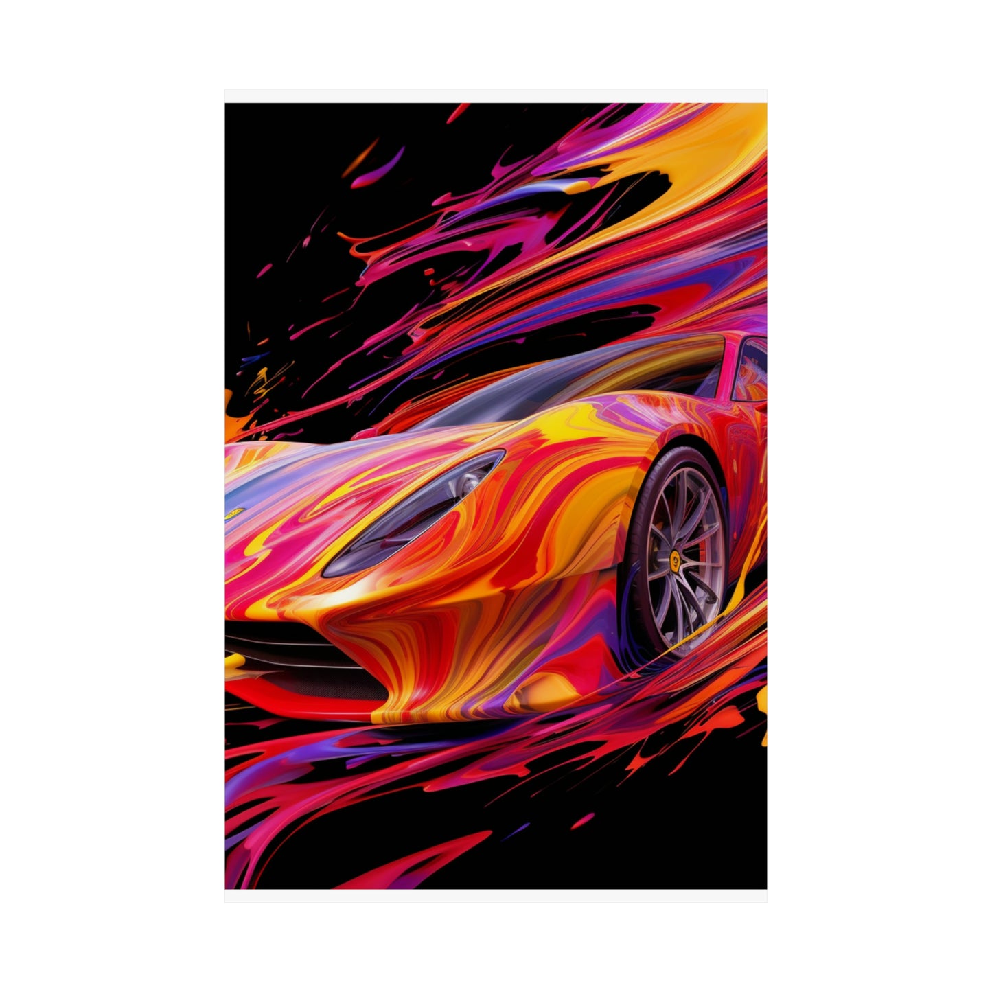 Premium Matte Vertical Posters Ferrari Water Fusion 2