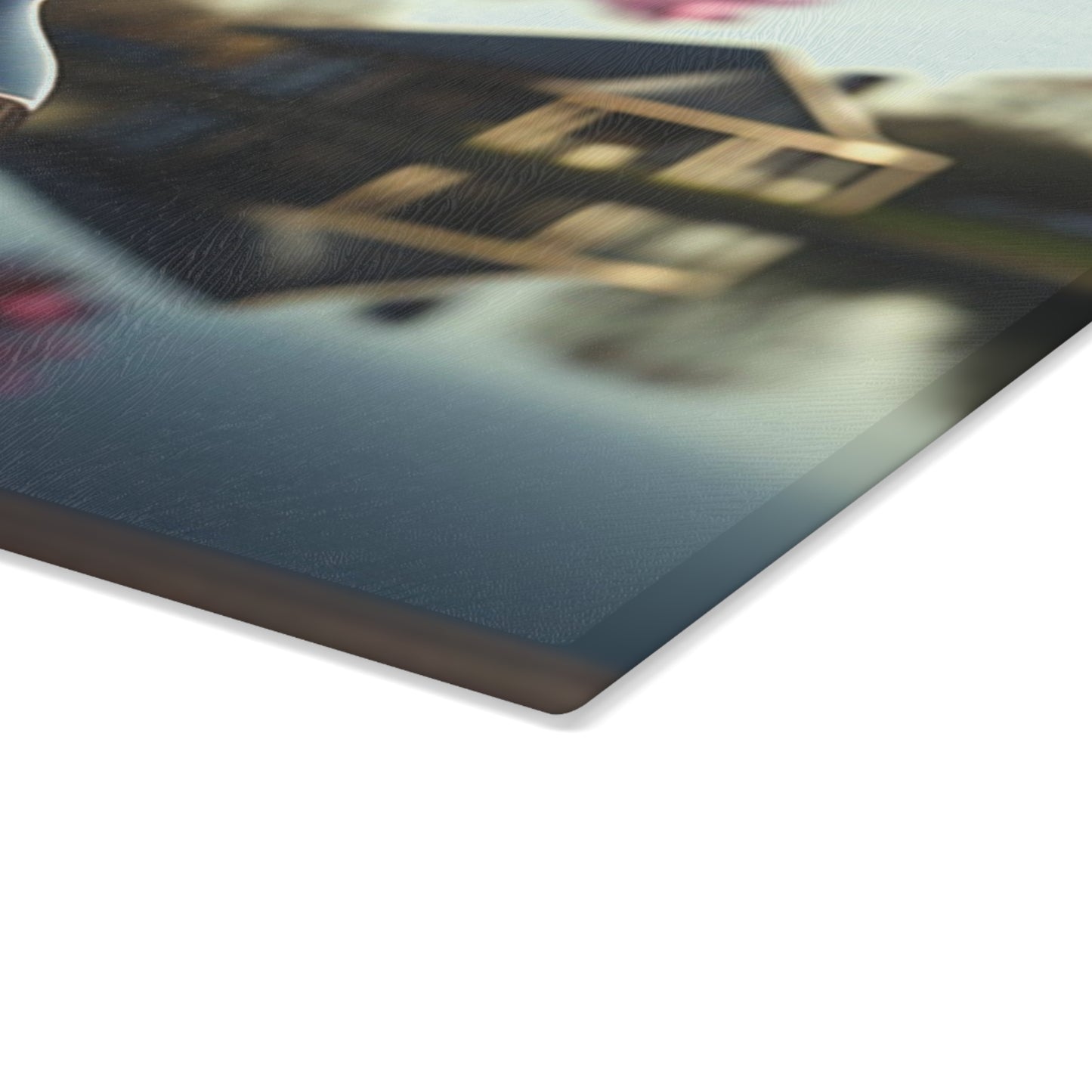 Glass Cutting Board Magnolia in a Glass vase 2