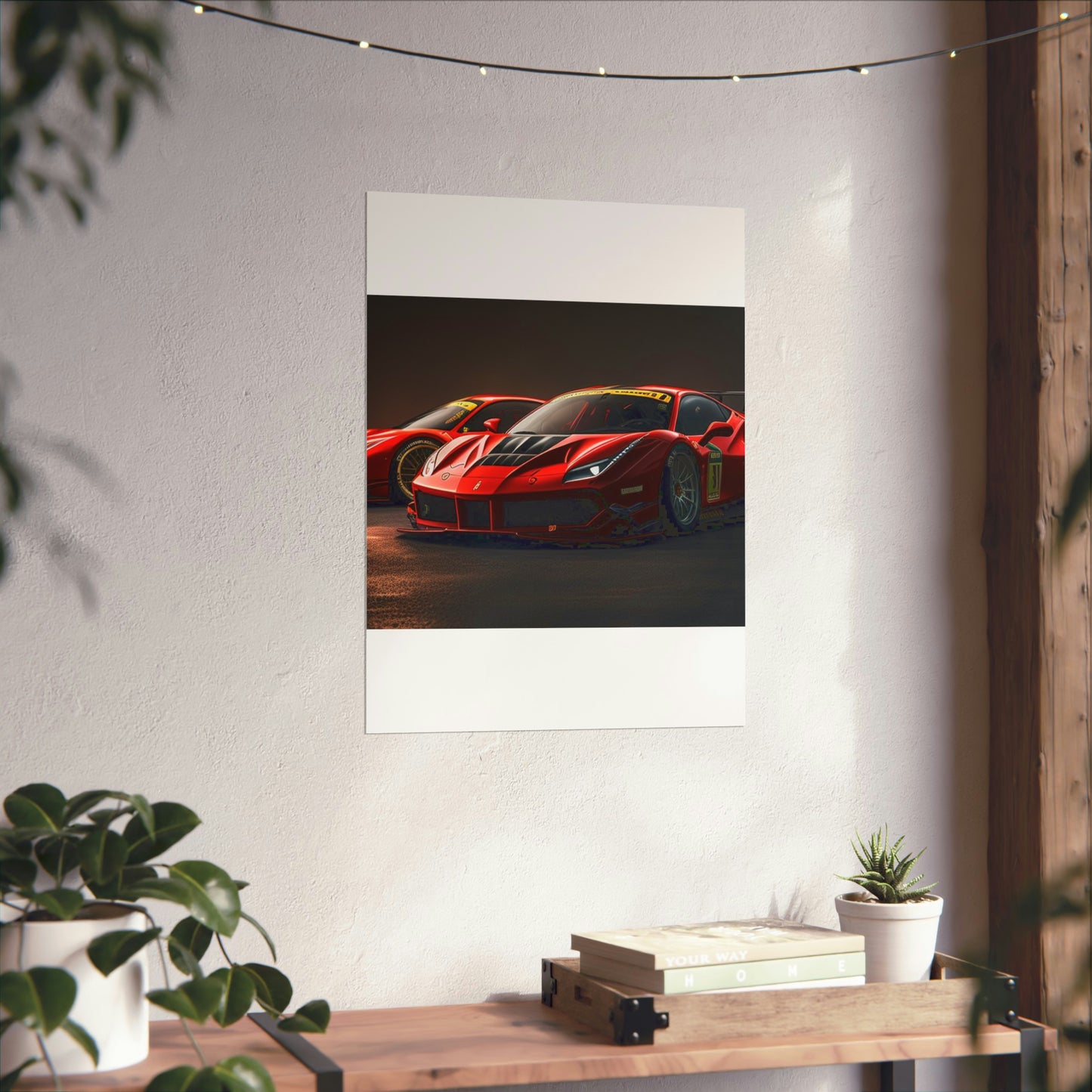 Premium Matte Vertical Posters Ferrari Red 4