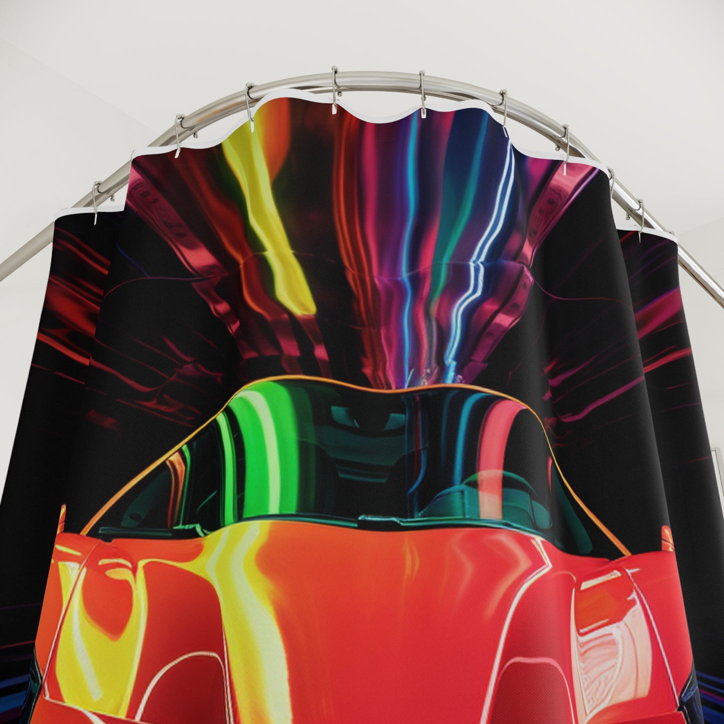 Polyester Shower Curtain Ferrari Flair Macro 3