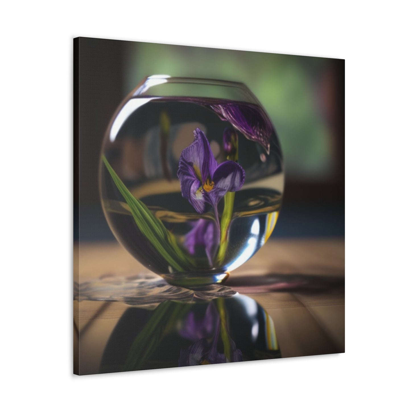 Canvas Gallery Wraps Purple Iris in a vase 1
