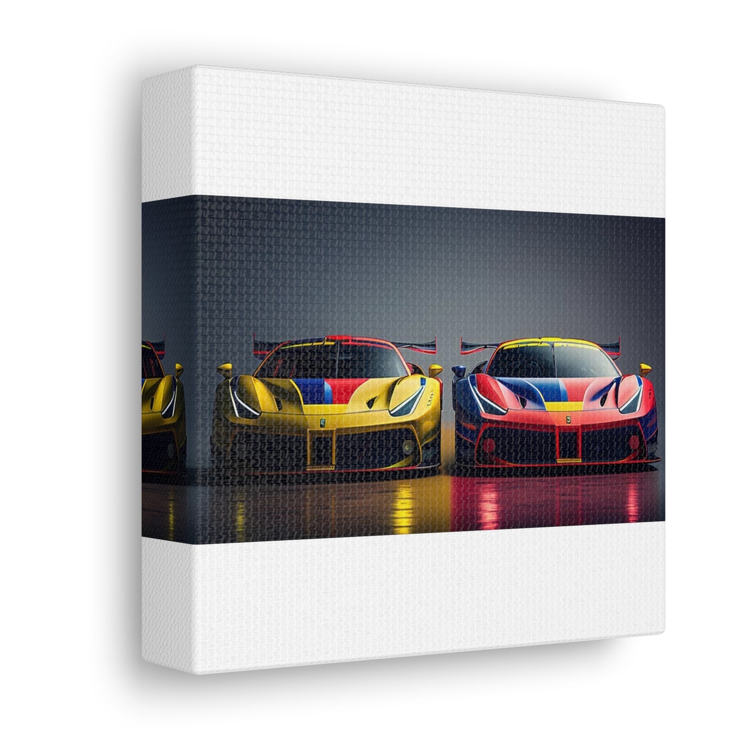 Canvas Gallery Wraps Ferrari Red Blue 1