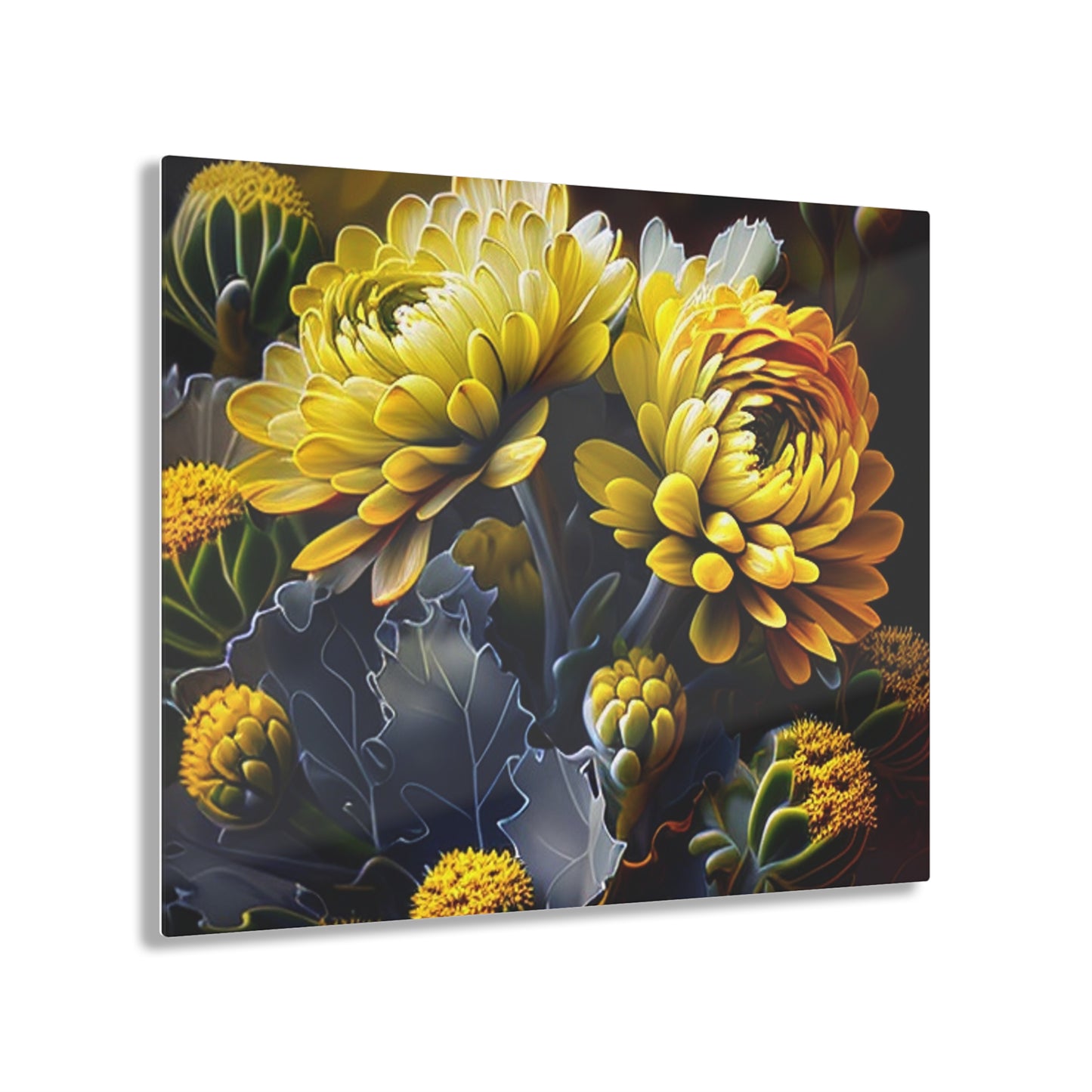 Acrylic Prints Yellow Hermosas Flores Amarillas 1