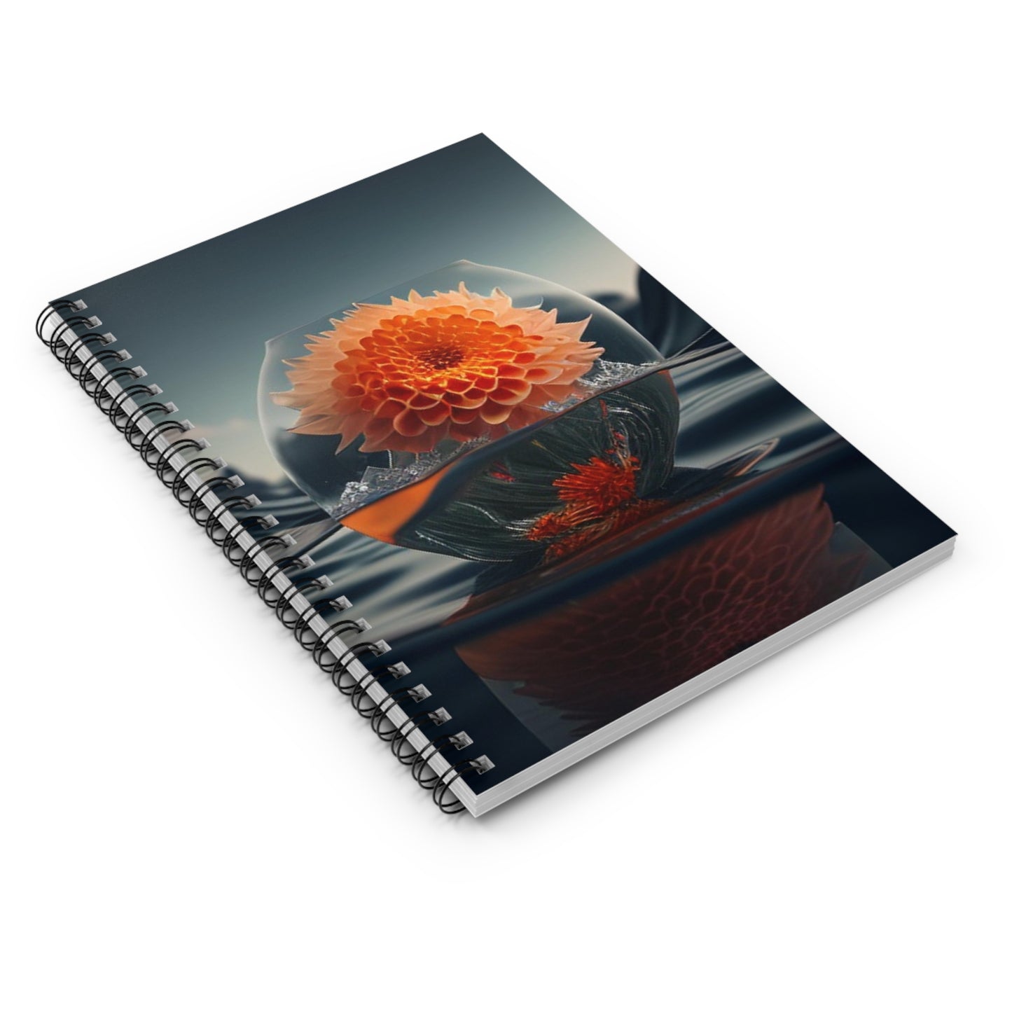 Spiral Notebook - Ruled Line Dahlia Orange 3