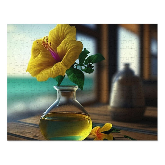 Jigsaw Puzzle (30, 110, 252, 500,1000-Piece) Yellow Hibiscus Wood 1