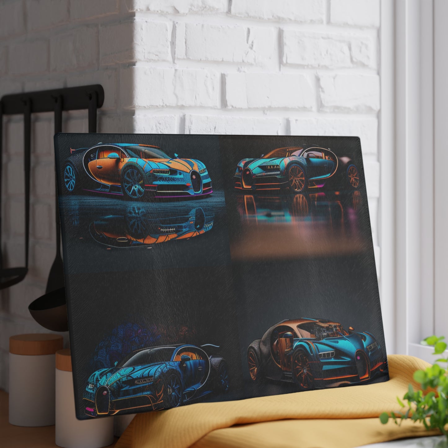 Glass Cutting Board Bugatti Blue 5