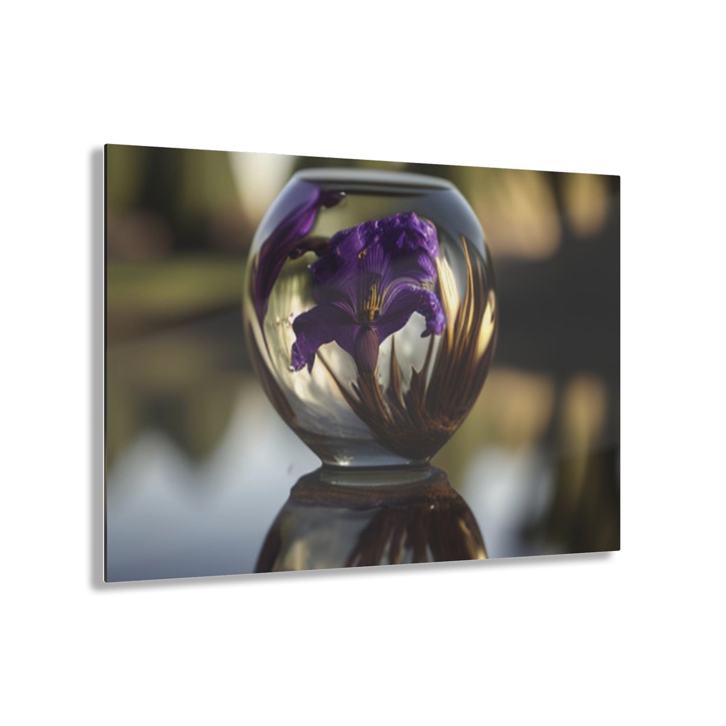 Acrylic Prints Purple Iris in a vase 2