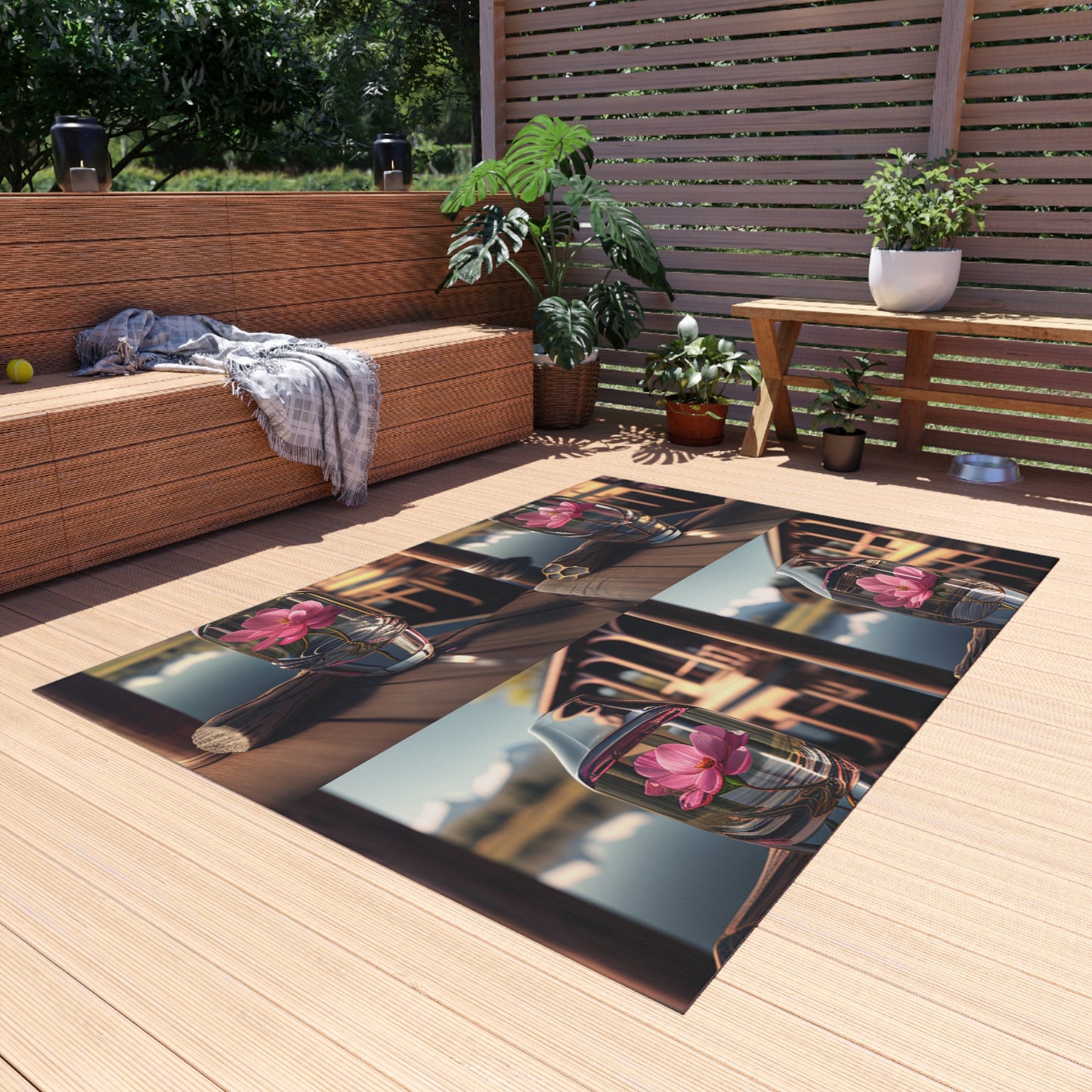 Outdoor Rug  Pink Magnolia 5