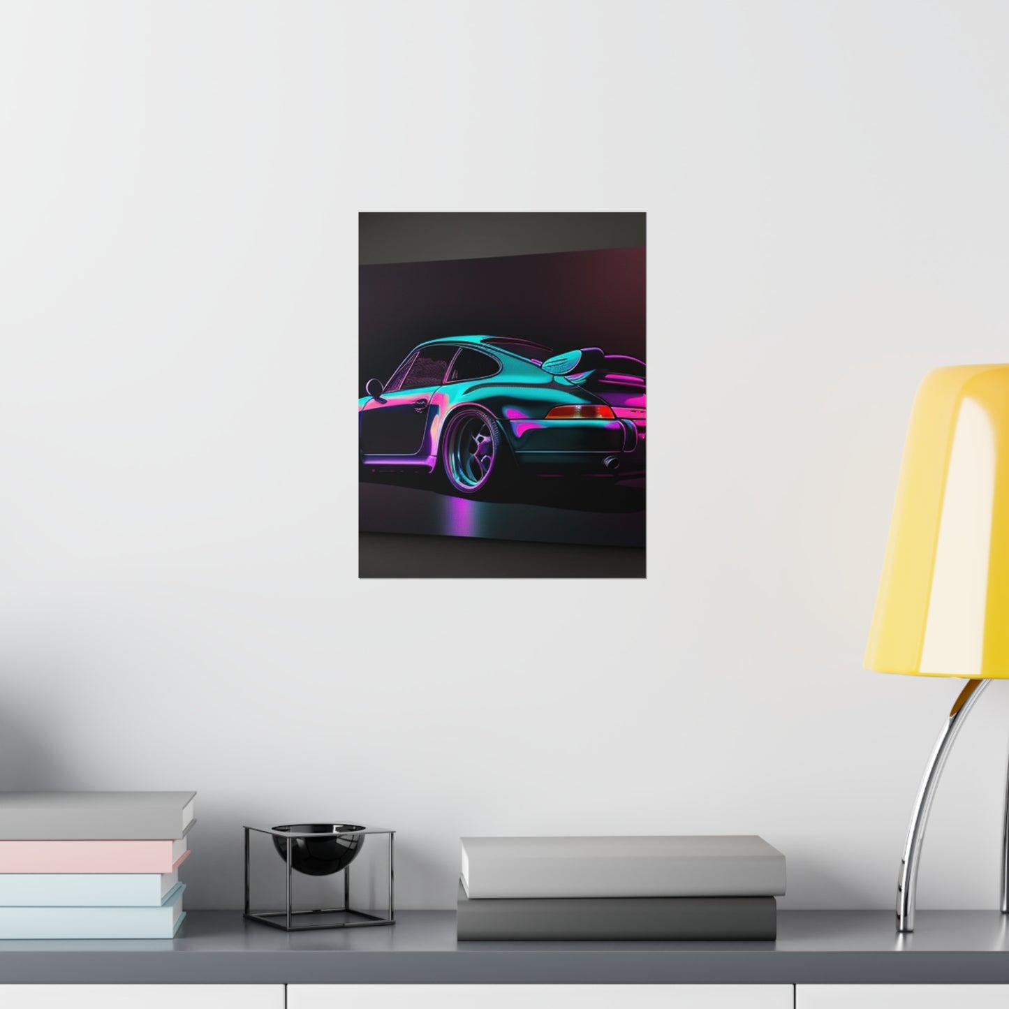 Premium Matte Vertical Posters Porsche Purple 1