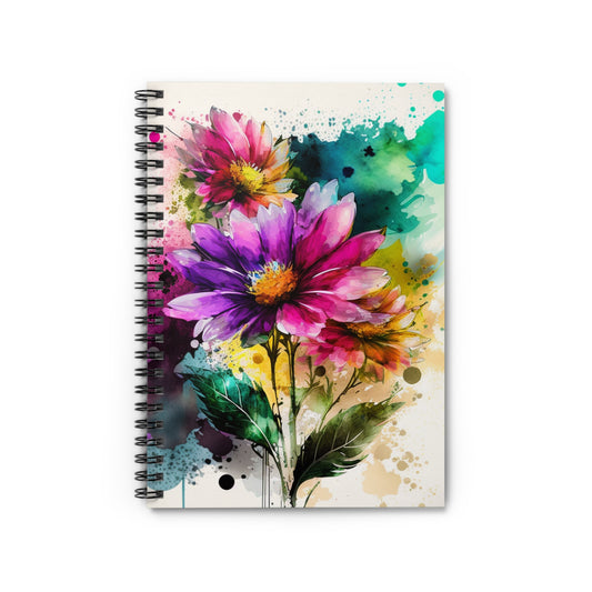 Spiral Notebook - Ruled Line Bright Spring Flowers 1