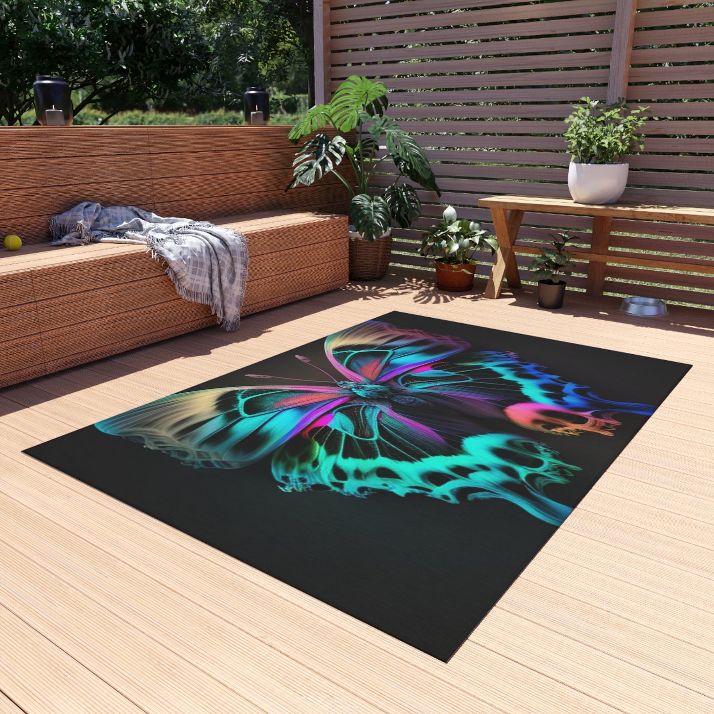 Outdoor Rug  Neon Butterfly Fusion 2