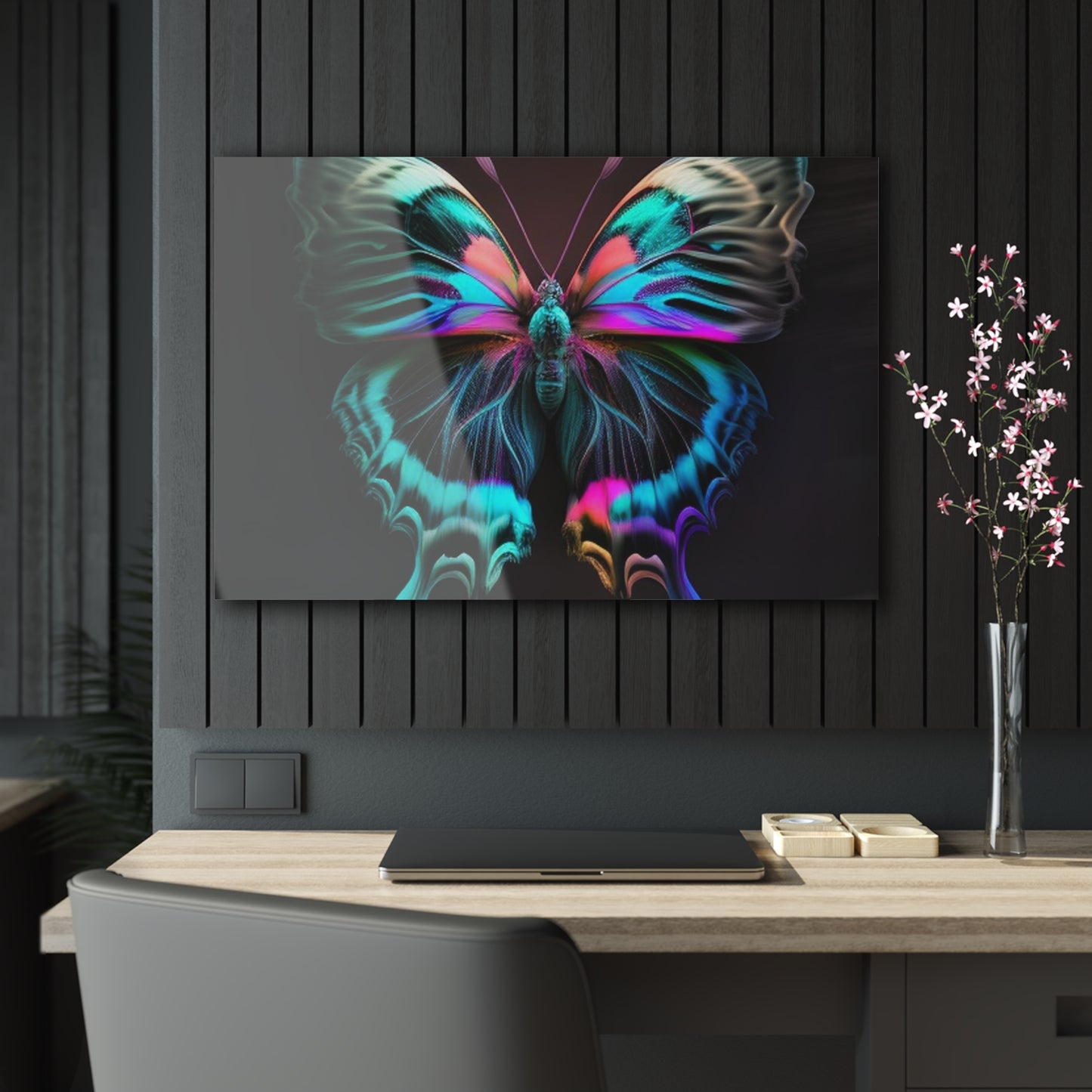 Acrylic Prints Neon Butterfly Fusion 3