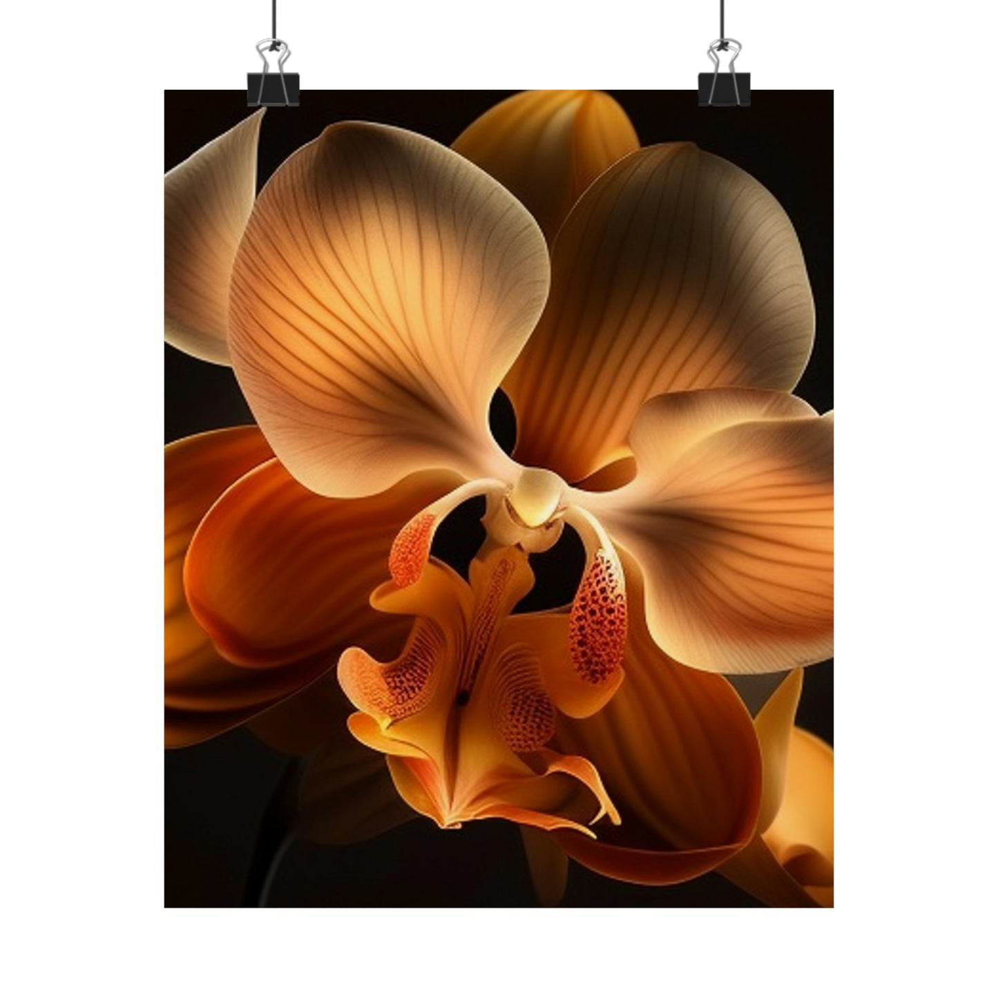 Premium Matte Vertical Posters Orange Orchid 2