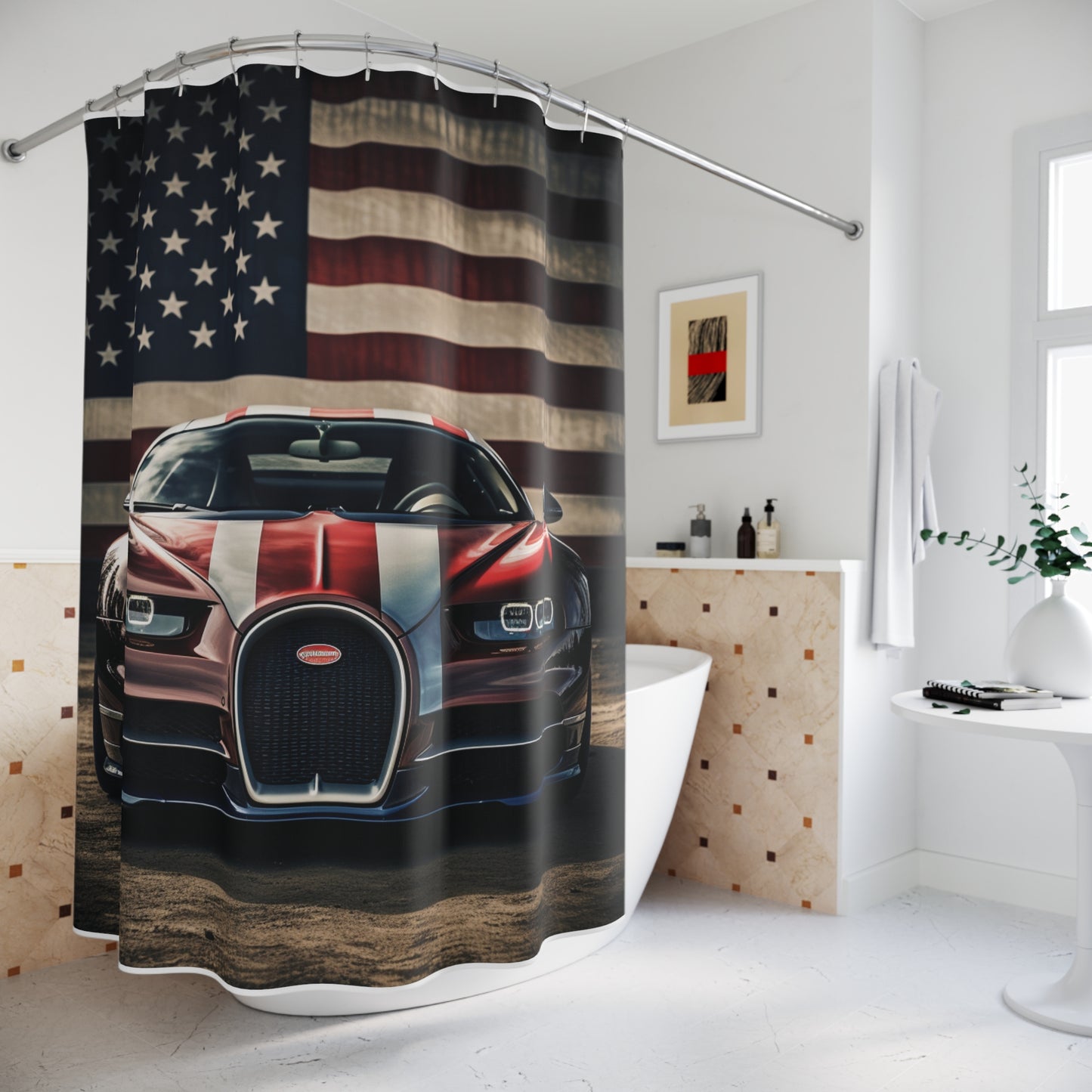 Polyester Shower Curtain Bugatti Flag 1