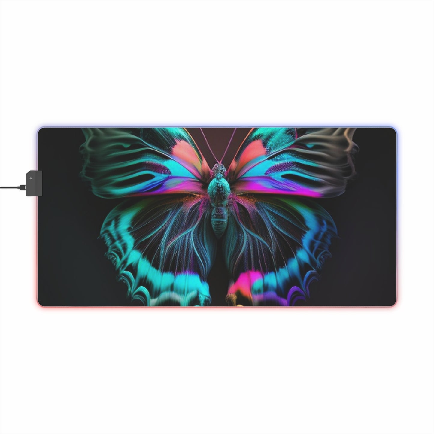 LED Gaming Mouse Pad Neon Butterfly Fusion 3