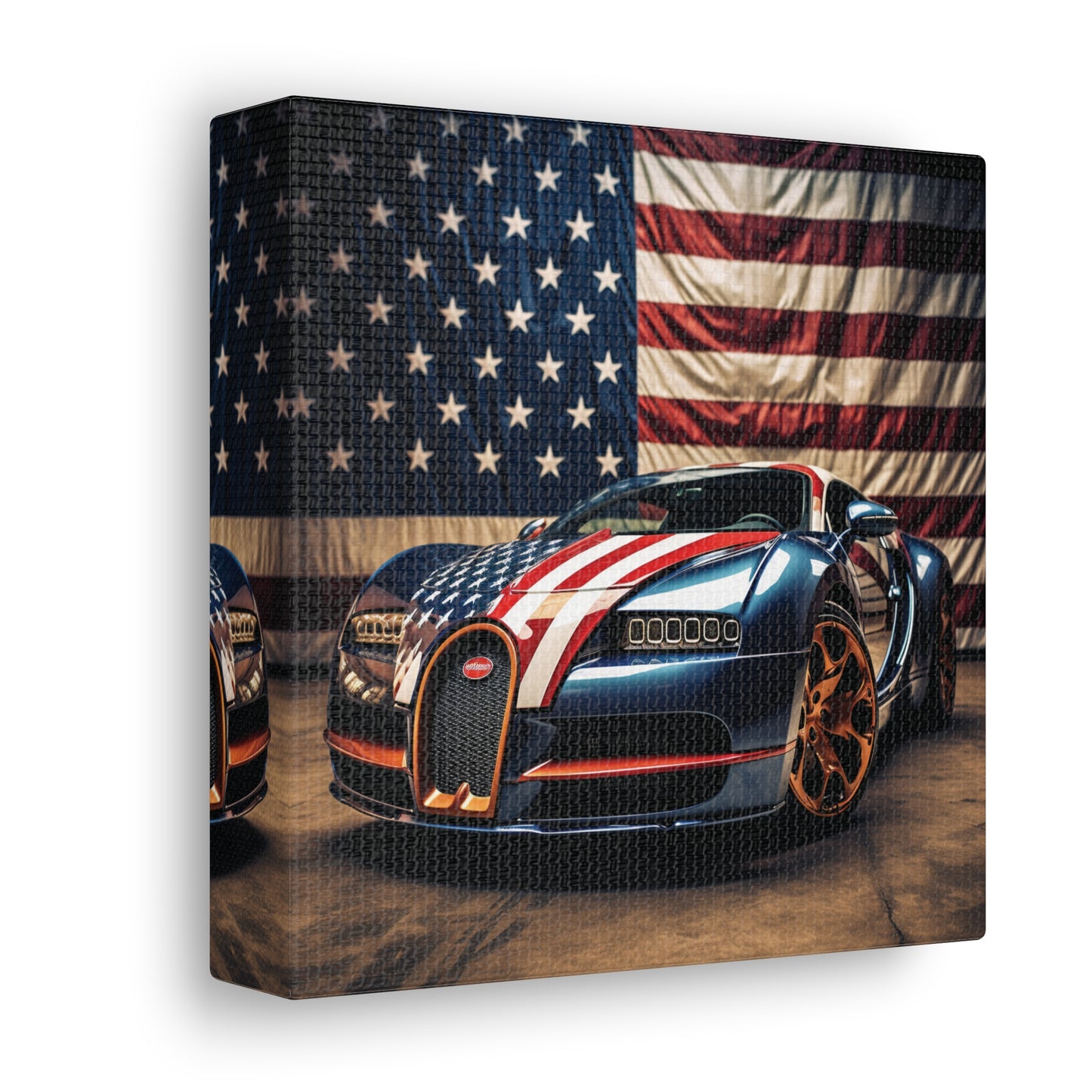 Canvas Gallery Wraps Bugatti Flag American 4