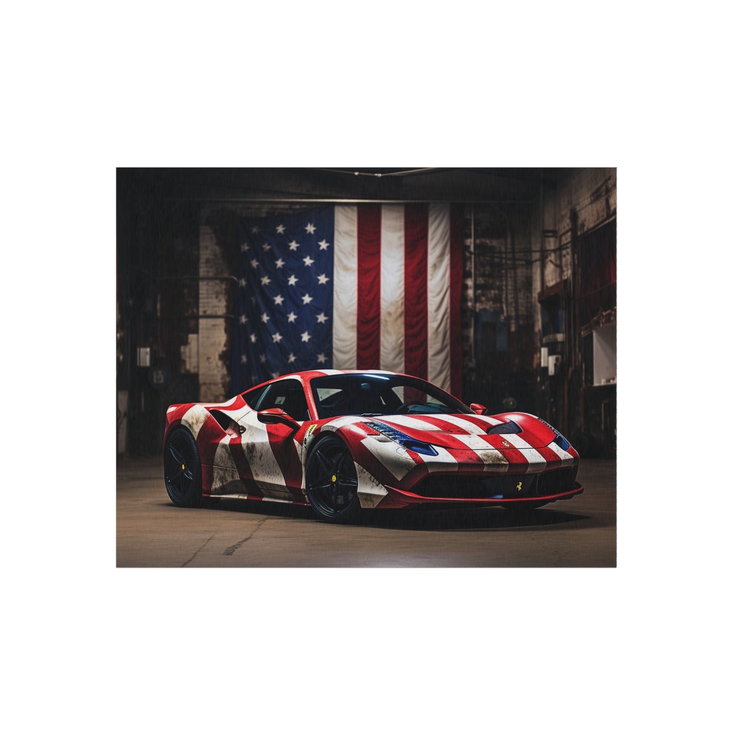 Outdoor Rug  American Flag Farrari 2