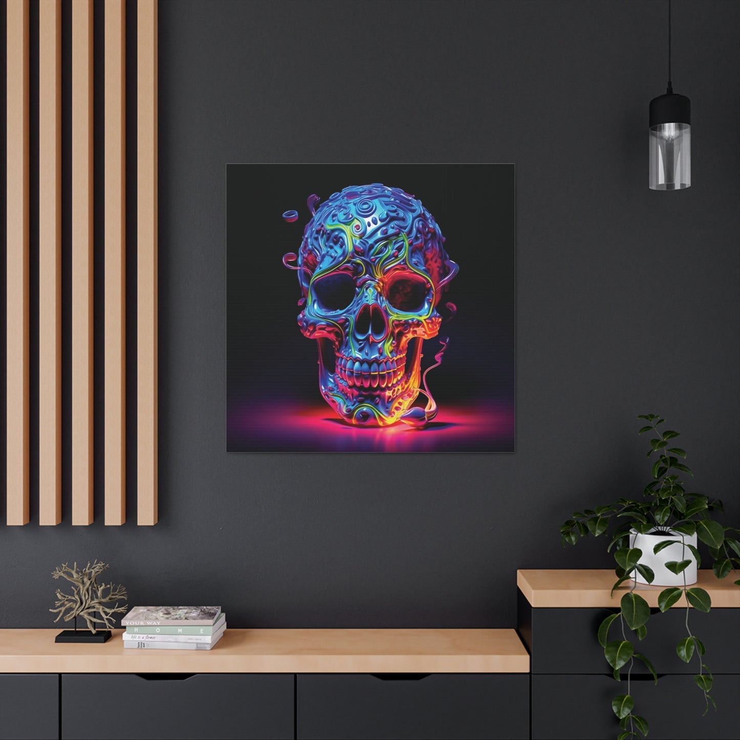 Canvas Gallery Wraps Macro Skull Color 3