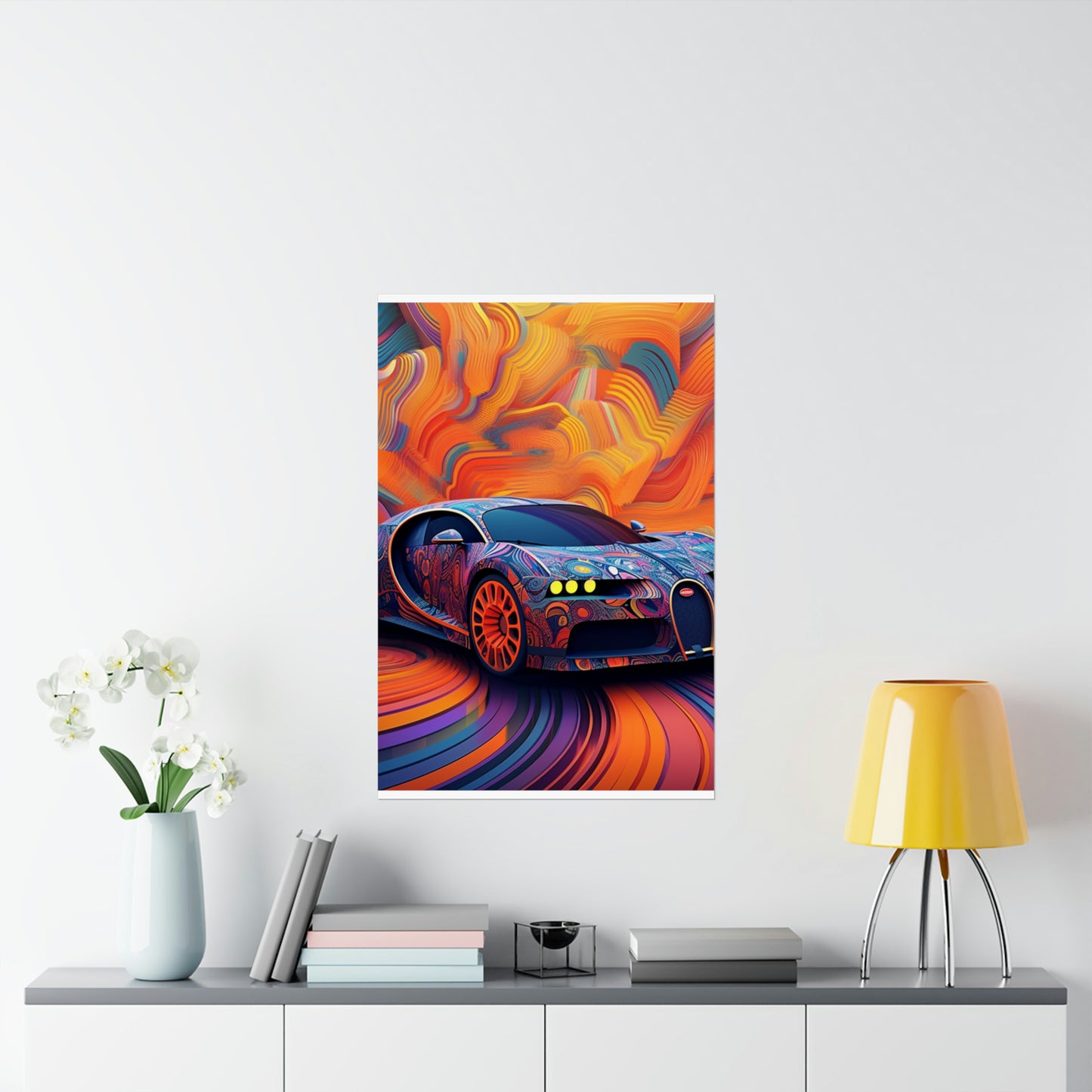 Premium Matte Vertical Posters Bugatti Abstract Concept 4