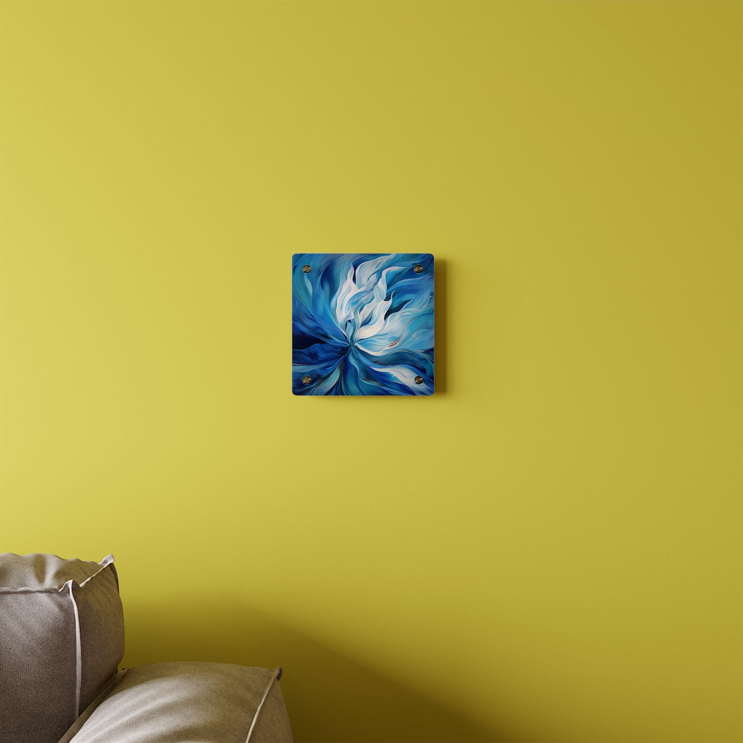 Acrylic Wall Art Panels Blue Tluip Abstract 1