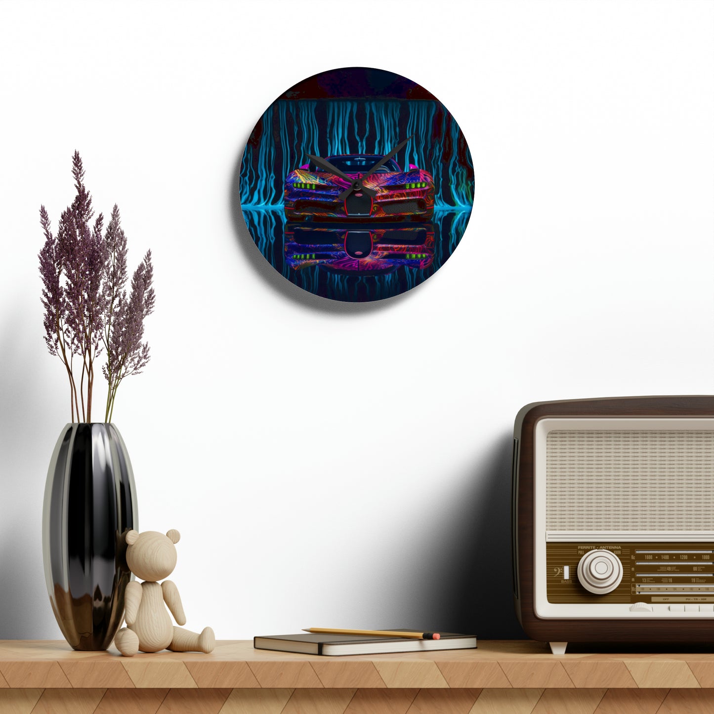 Acrylic Wall Clock Bugatti Water 3