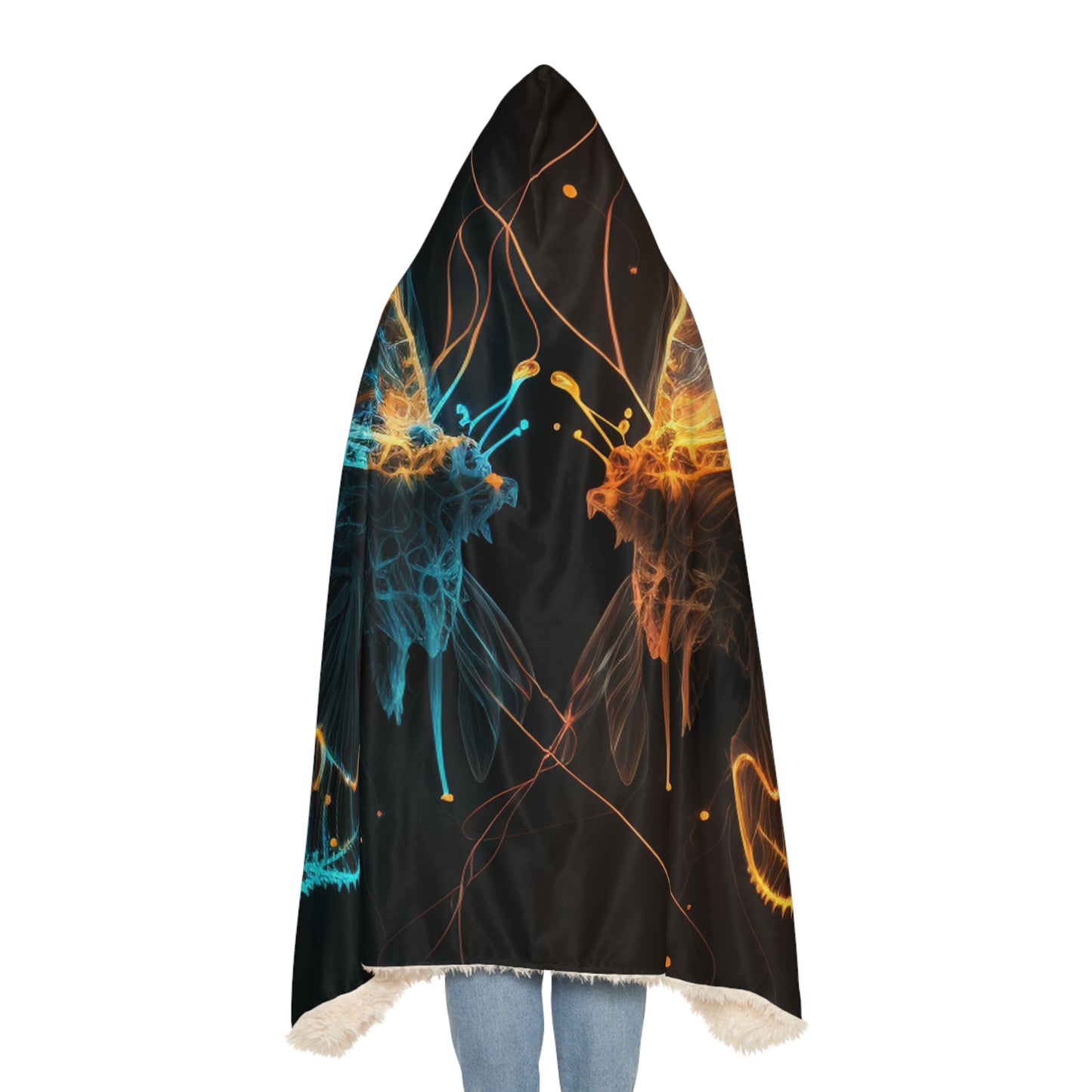 Snuggle Hooded Blanket Neon Glo Butterfly 1