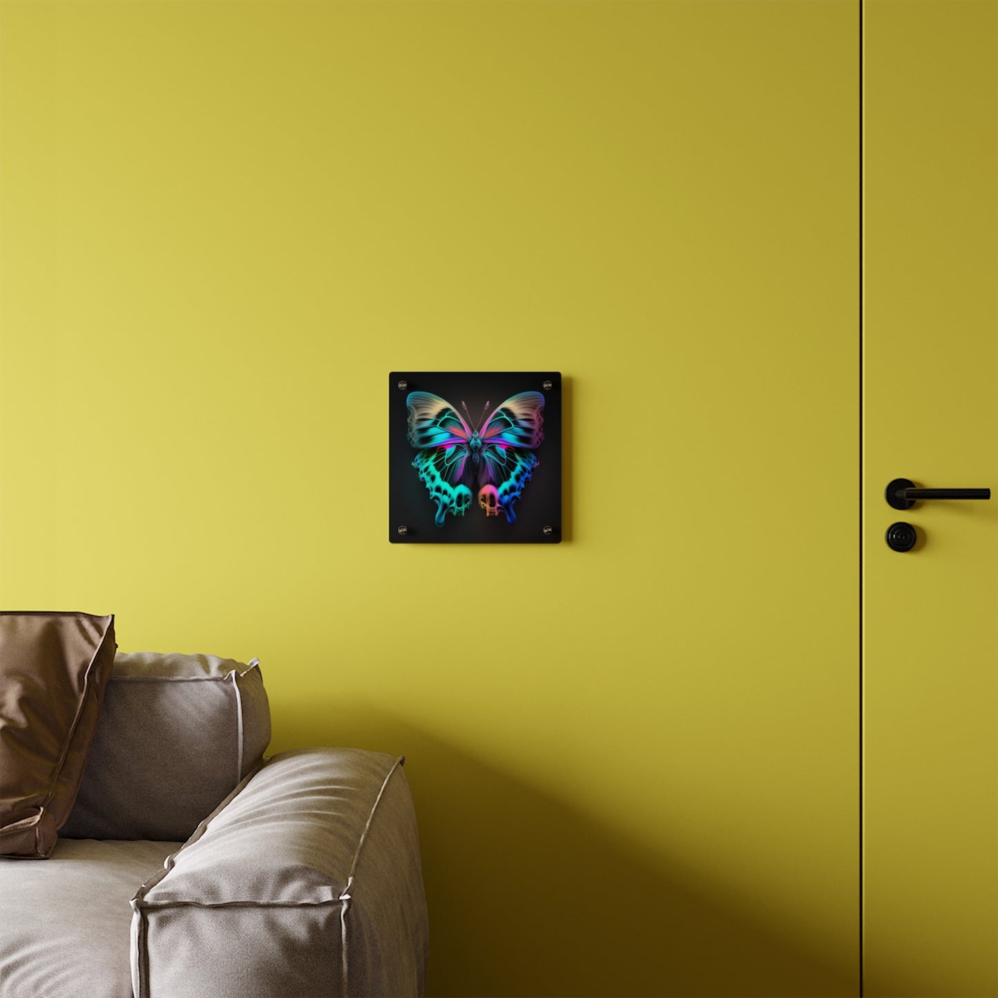 Acrylic Wall Art Panels Neon Butterfly Fusion 2