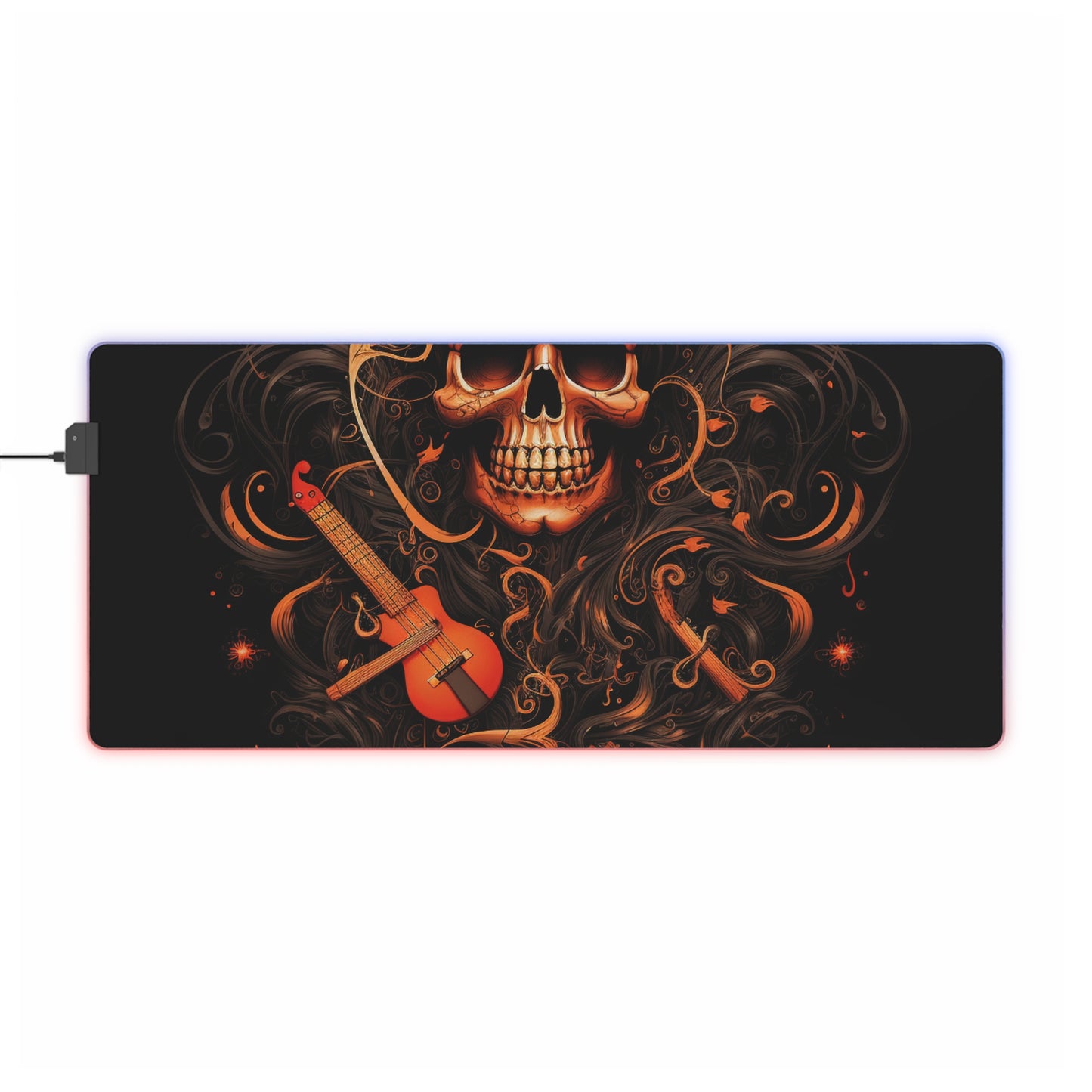 LED Gaming Mouse Pad Skull Treble Clef 4