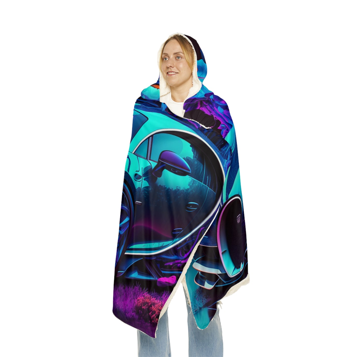 Snuggle Hooded Blanket Bugatti Neon Chiron 3