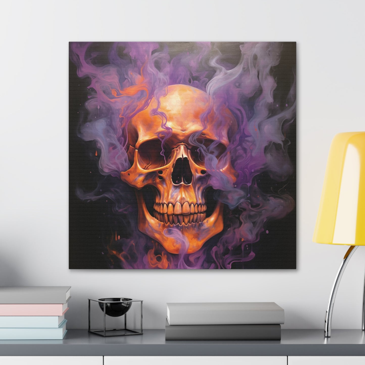 Canvas Gallery Wraps Skull Flames 4