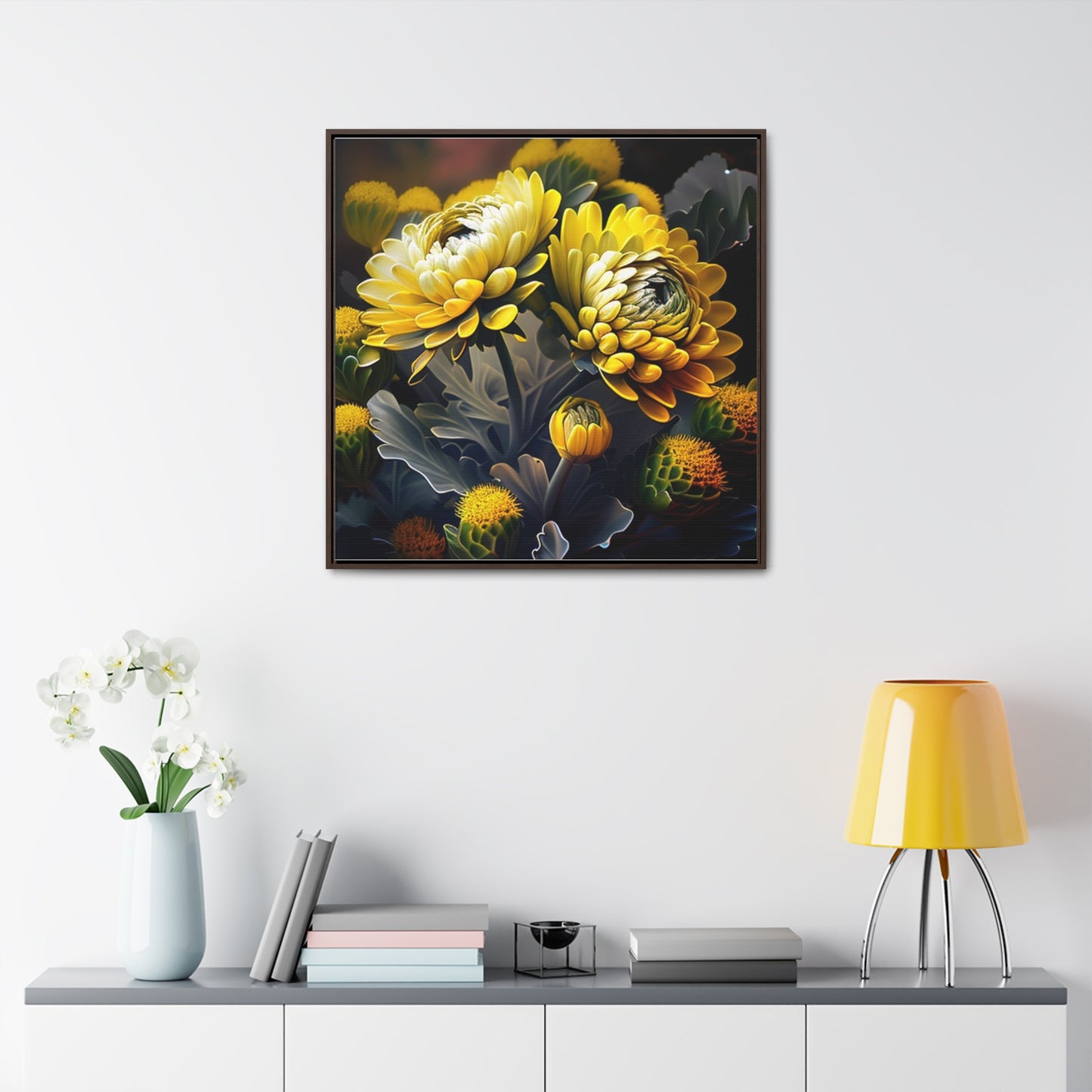 Gallery Canvas Wraps, Square Frame Yellow Hermosas Flores Amarillas 2