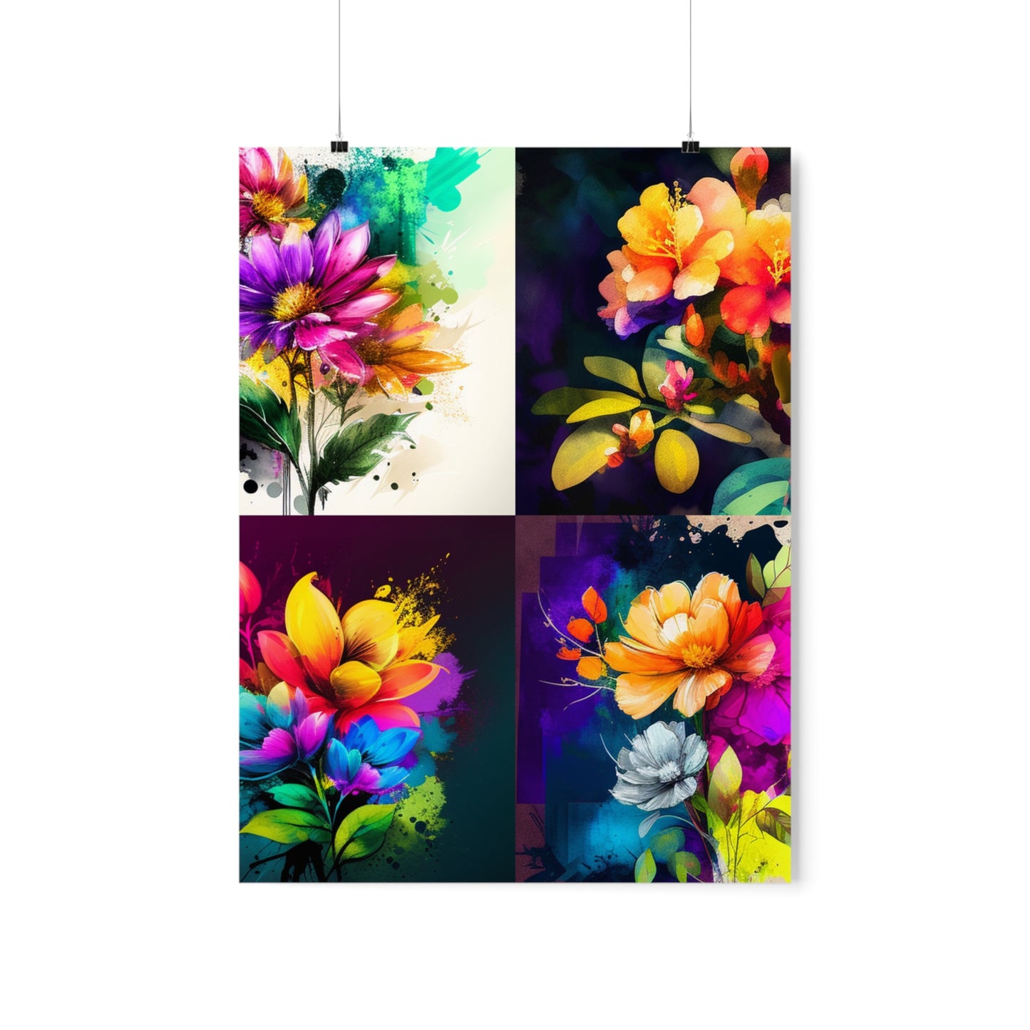 Premium Matte Vertical Posters Bright Spring Flowers 5