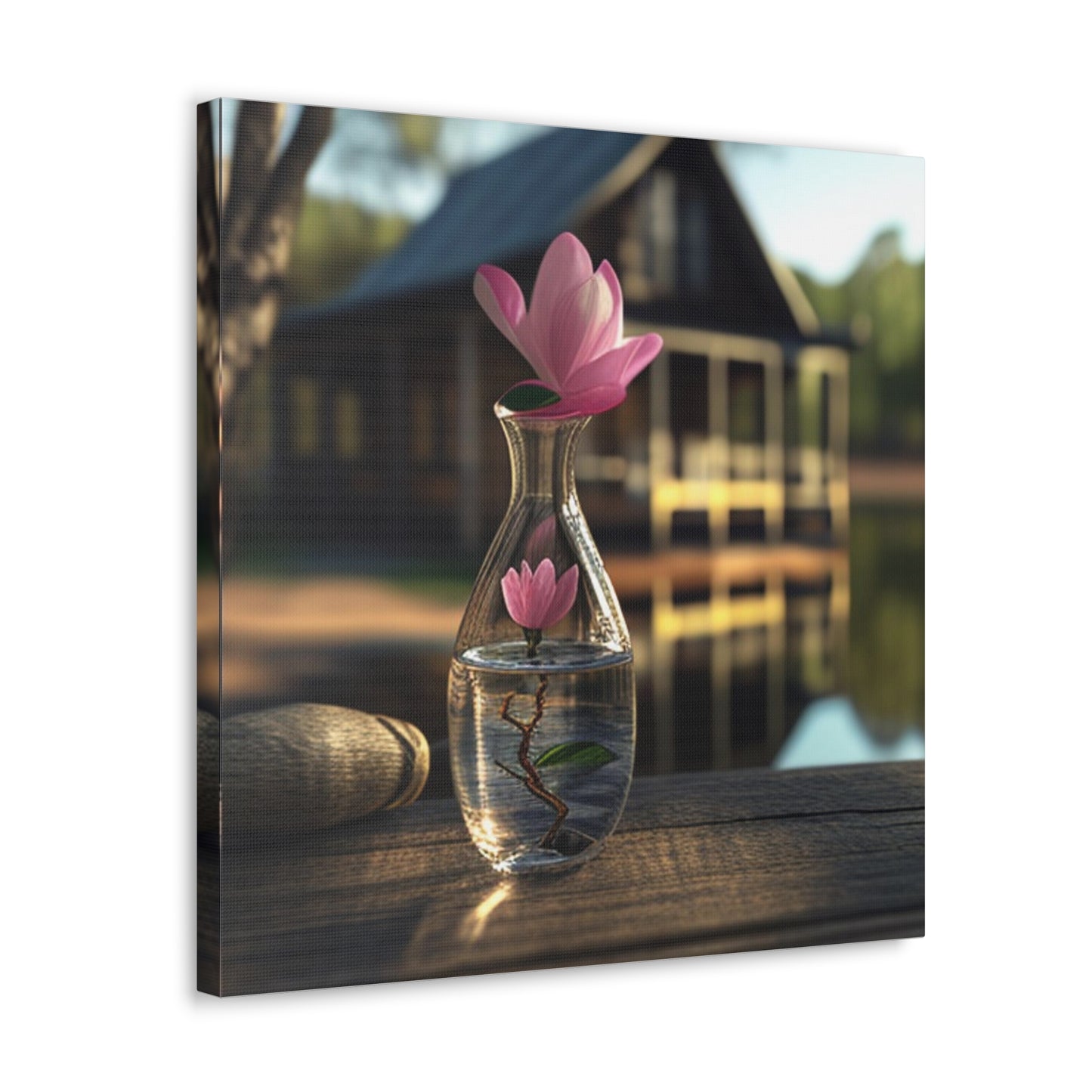 Canvas Gallery Wraps Magnolia in a Glass vase 4