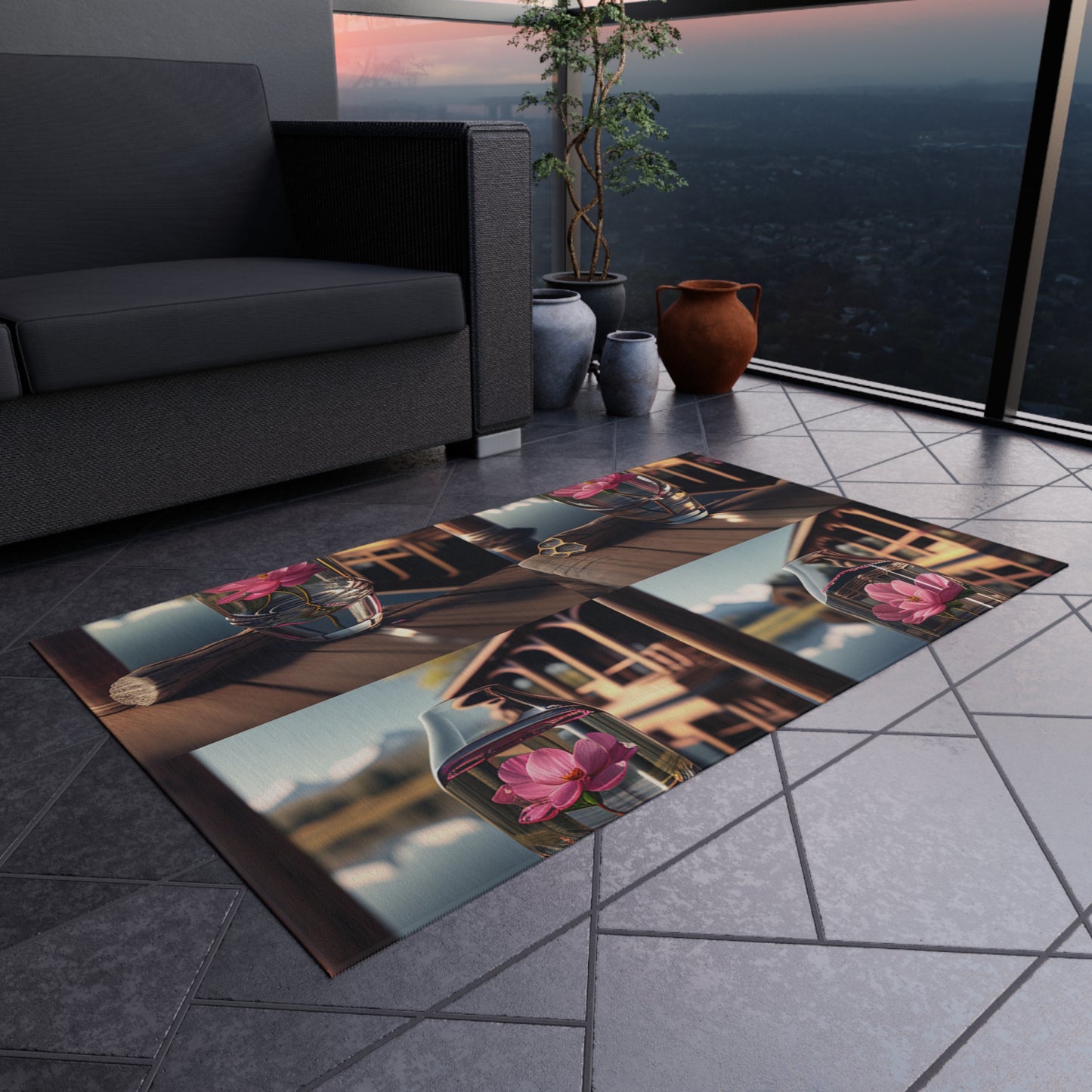 Outdoor Rug  Pink Magnolia 5