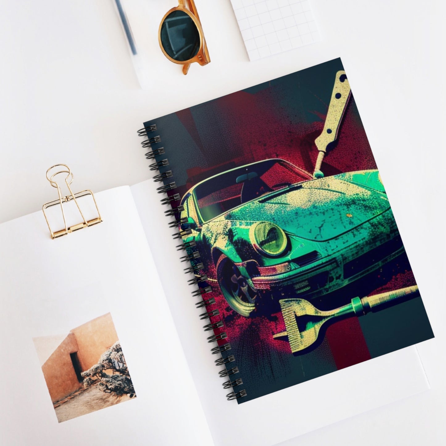 Spiral Notebook - Ruled Line Porsche Abstract 4