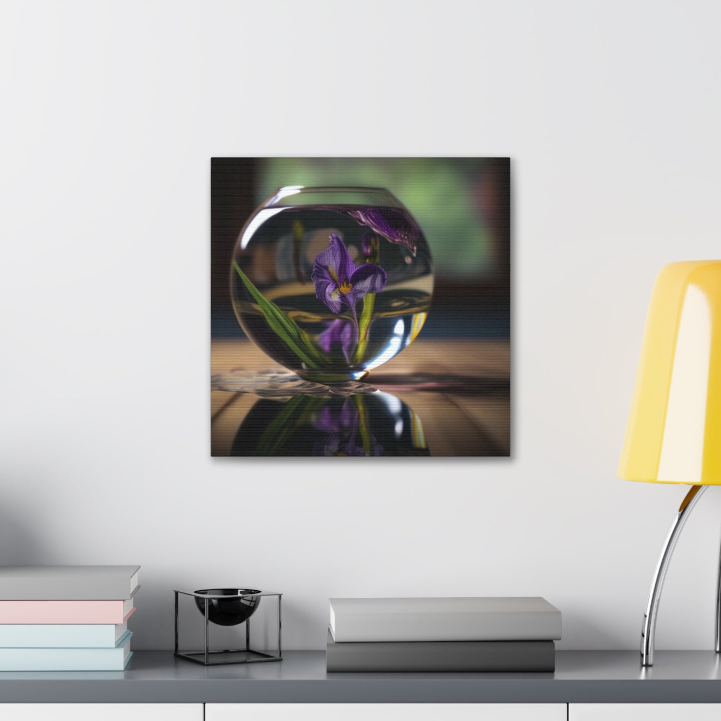 Canvas Gallery Wraps Purple Iris in a vase 1