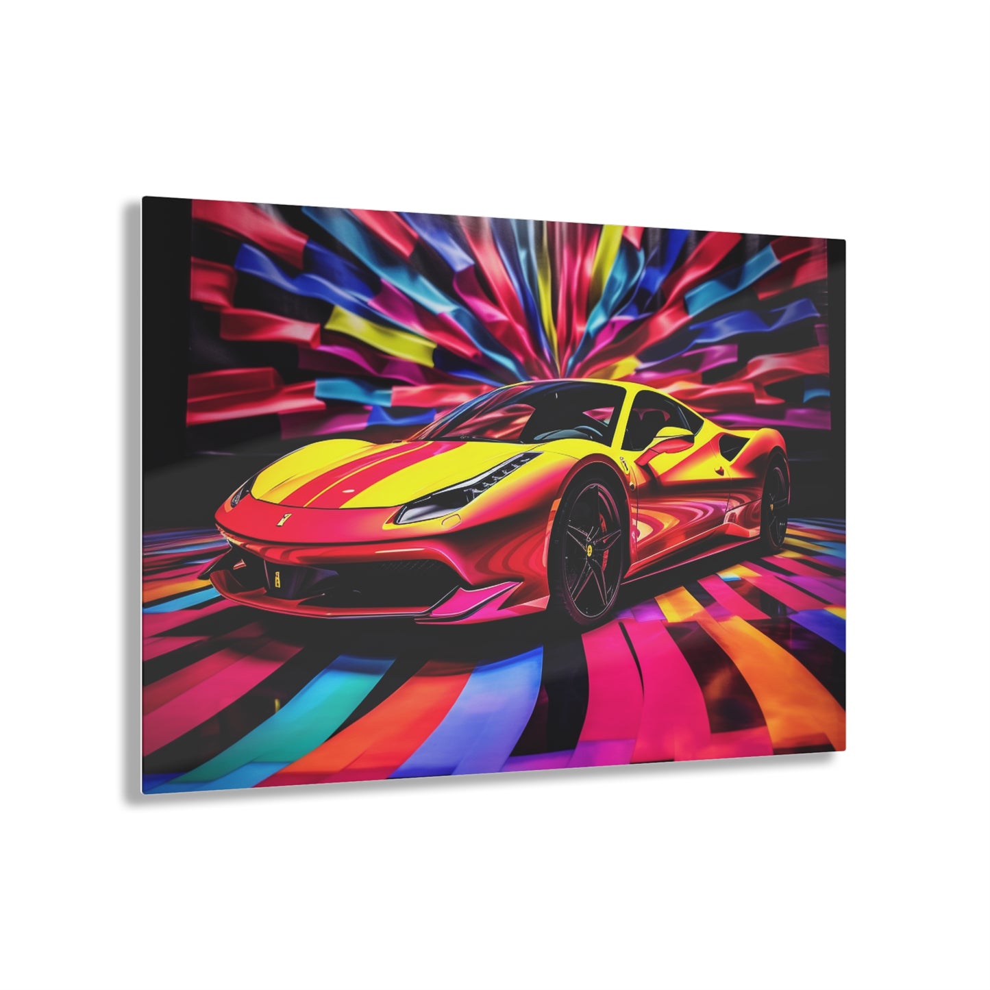 Acrylic Prints Macro Flag Ferrari 3