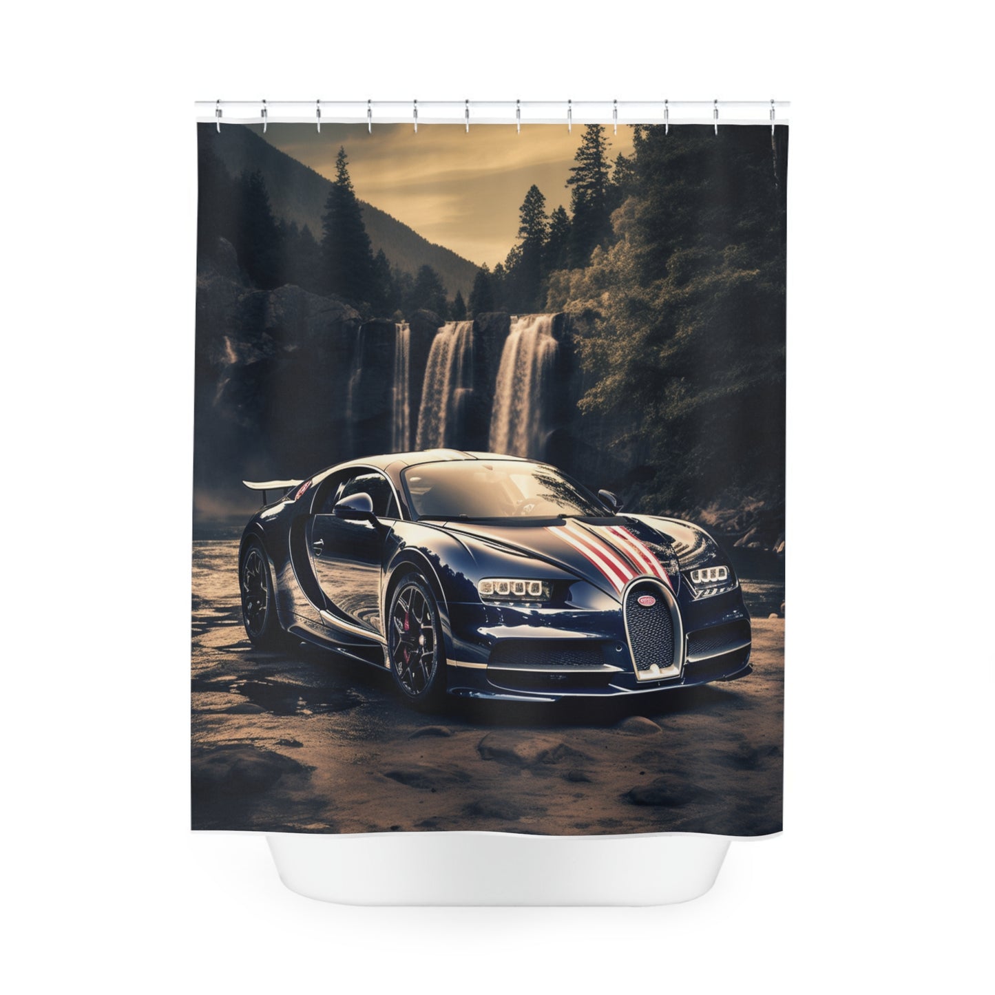 Polyester Shower Curtain Bugatti Waterfall 2