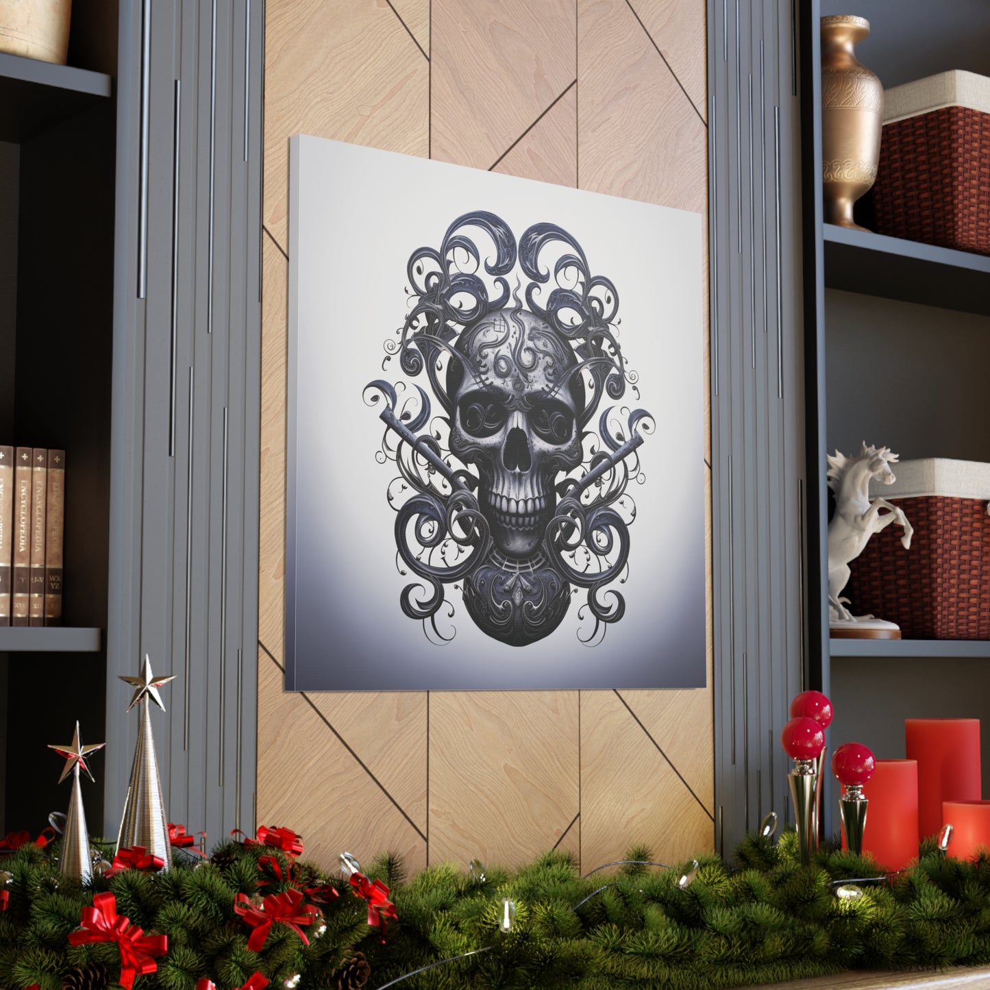 Canvas Gallery Wraps Skull Treble Clef 1