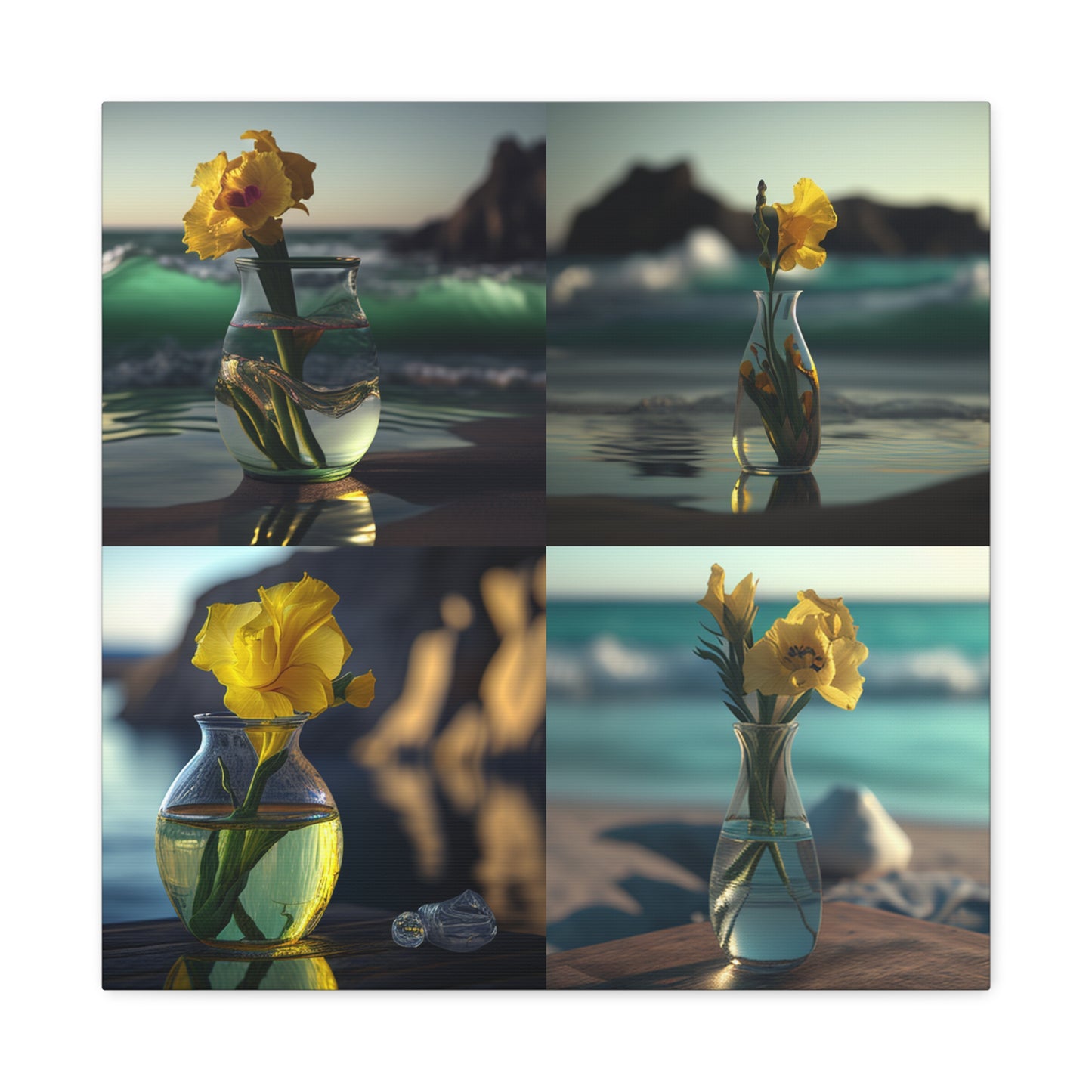 Canvas Gallery Wraps Yellow Gladiolus glass 5