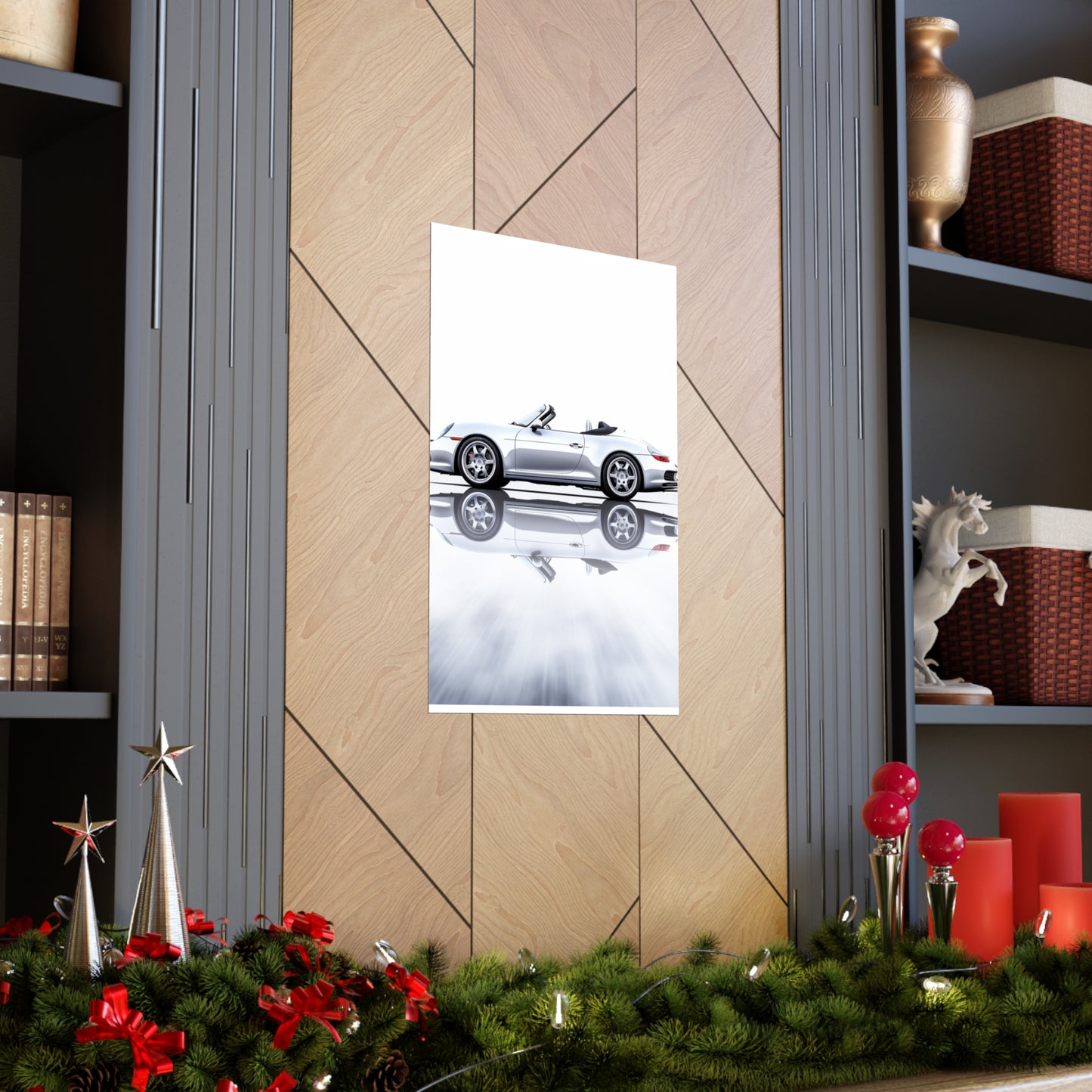 Premium Matte Vertical Posters 911 Speedster on water 3