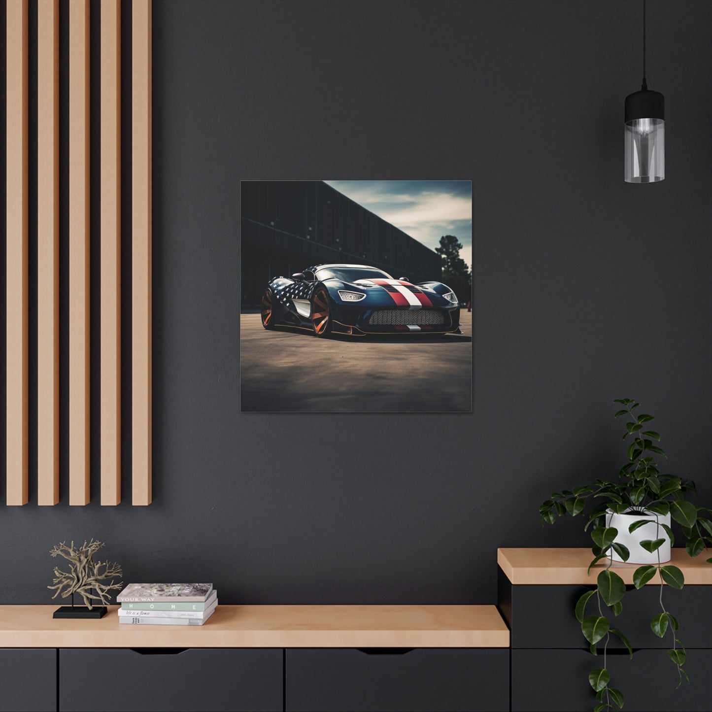 Canvas Gallery Wraps Bugatti Flag American 2