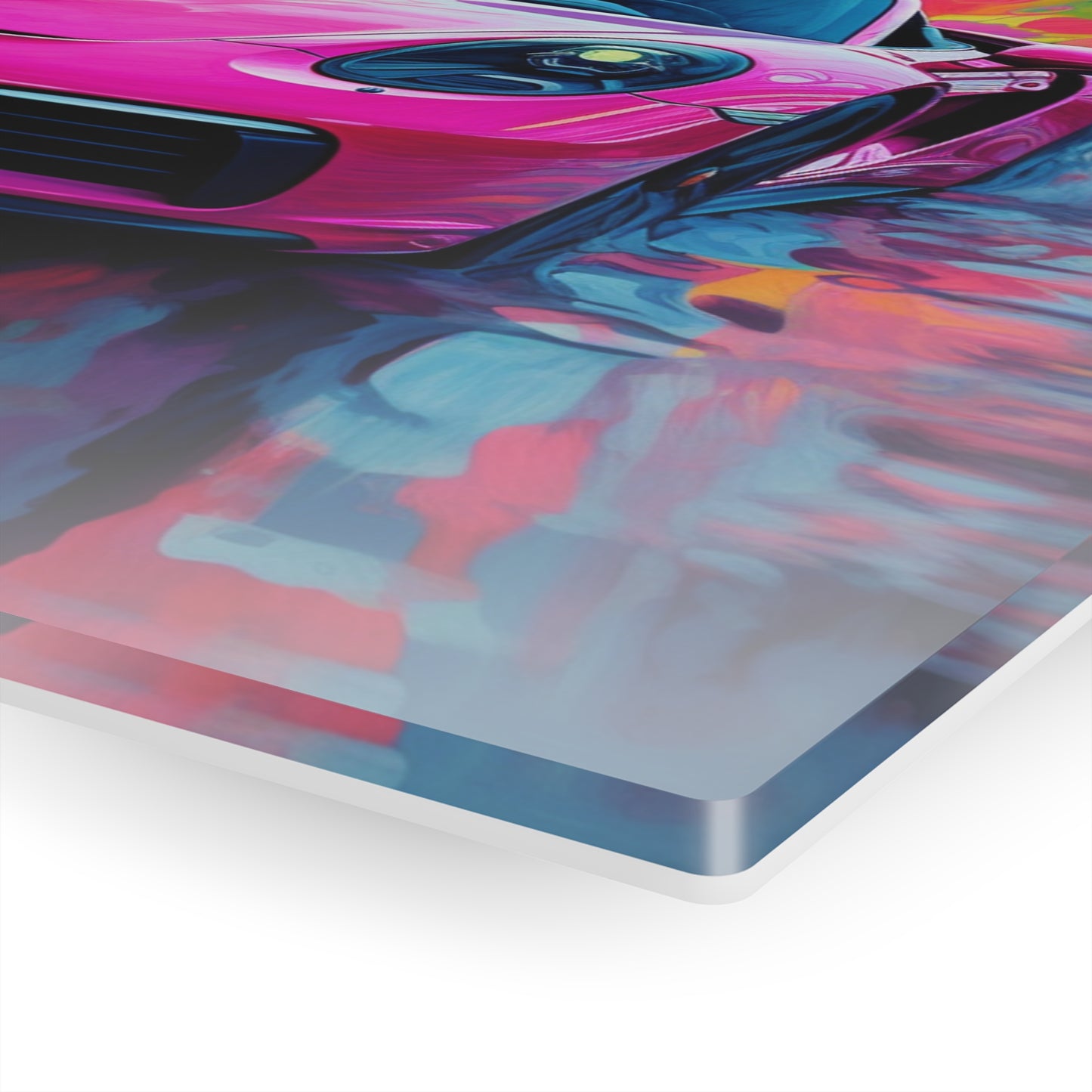 Acrylic Prints Pink Porsche water fusion 2