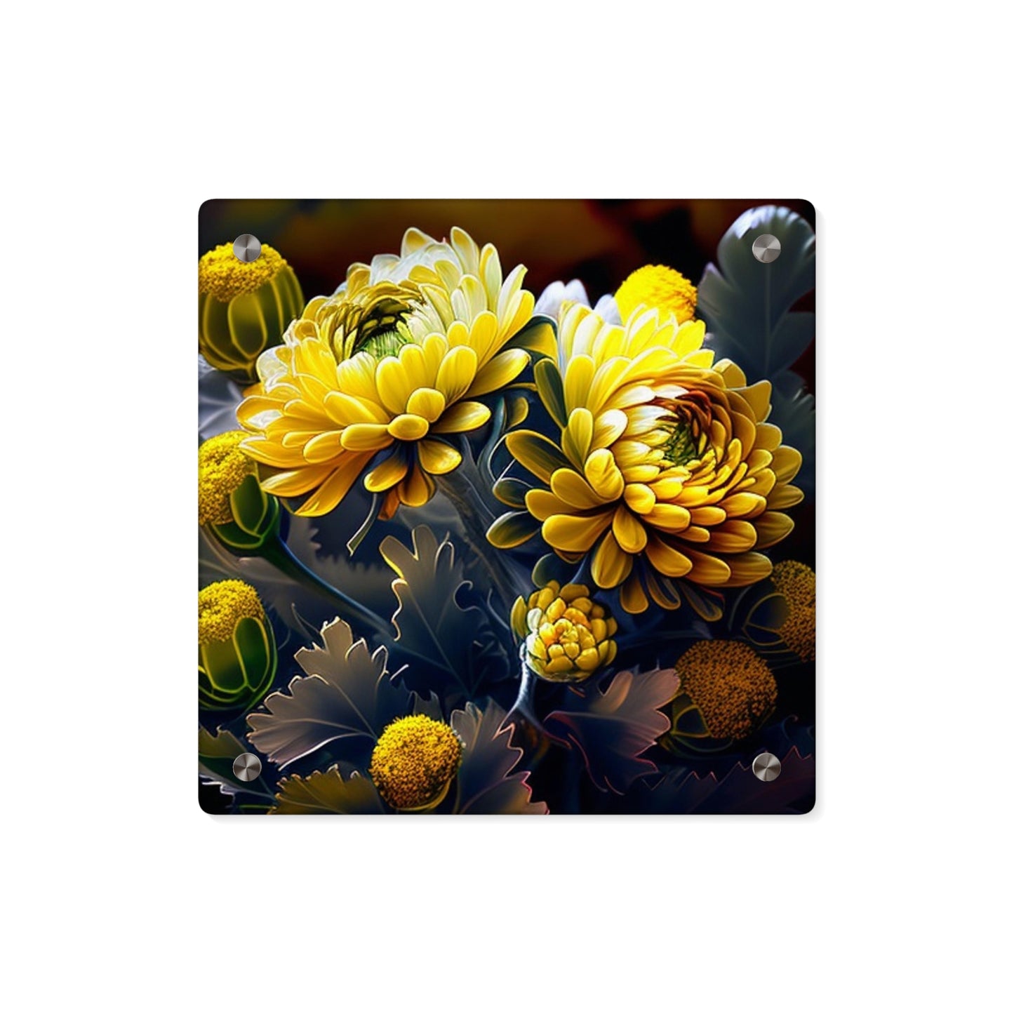 Acrylic Wall Art Panels Yellow Hermosas Flores Amarillas 3