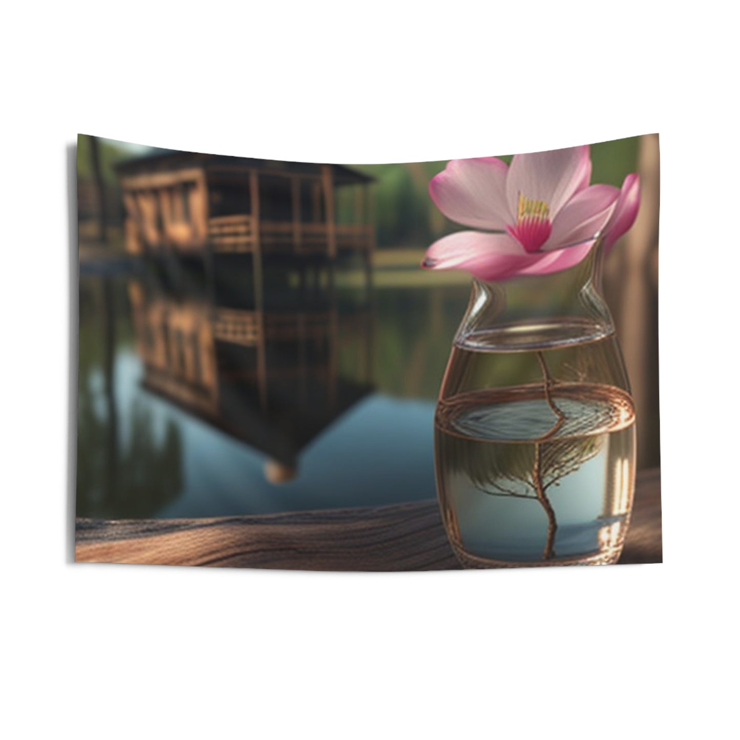 Indoor Wall Tapestries Magnolia in a Glass vase 1