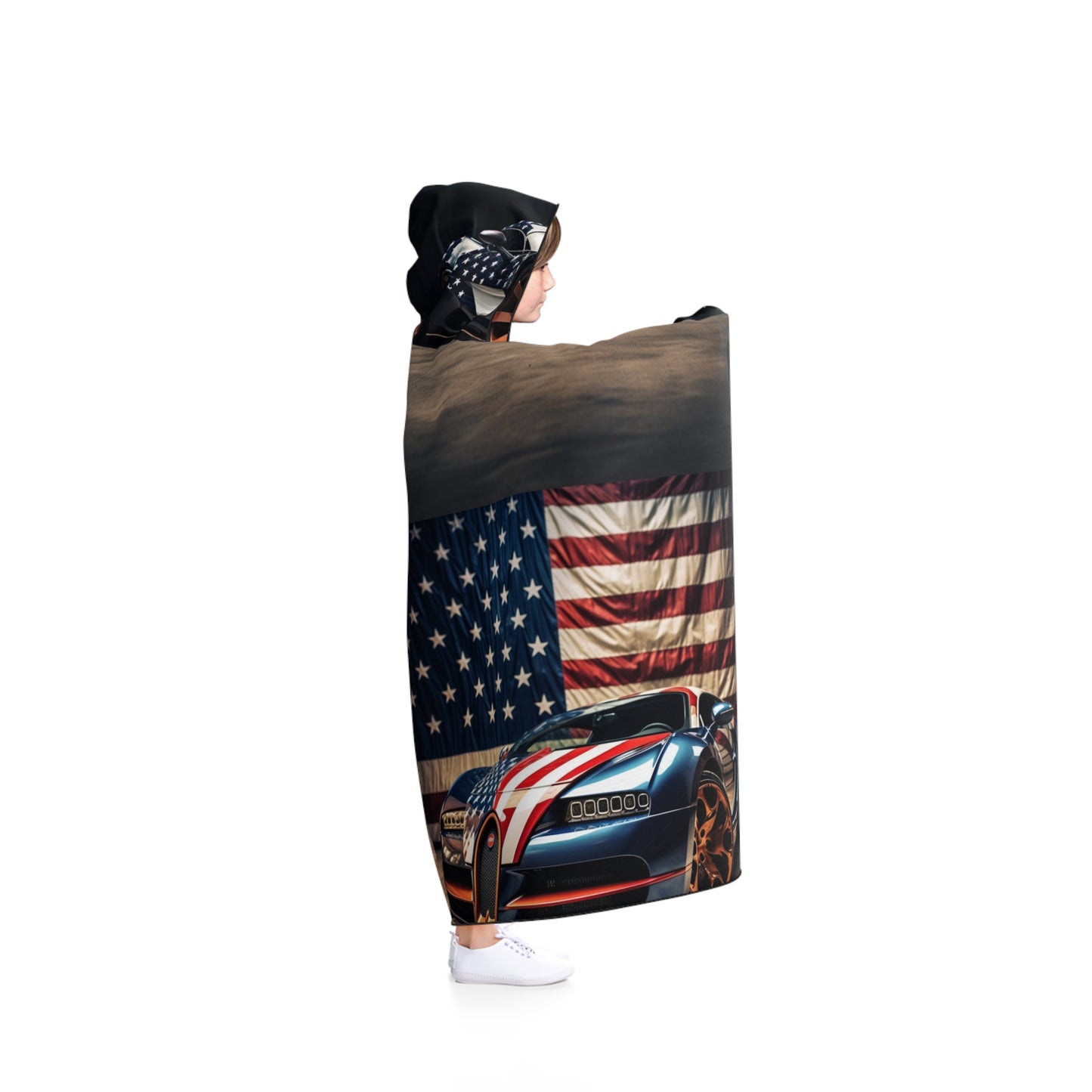 Hooded Blanket Bugatti Flag American 5