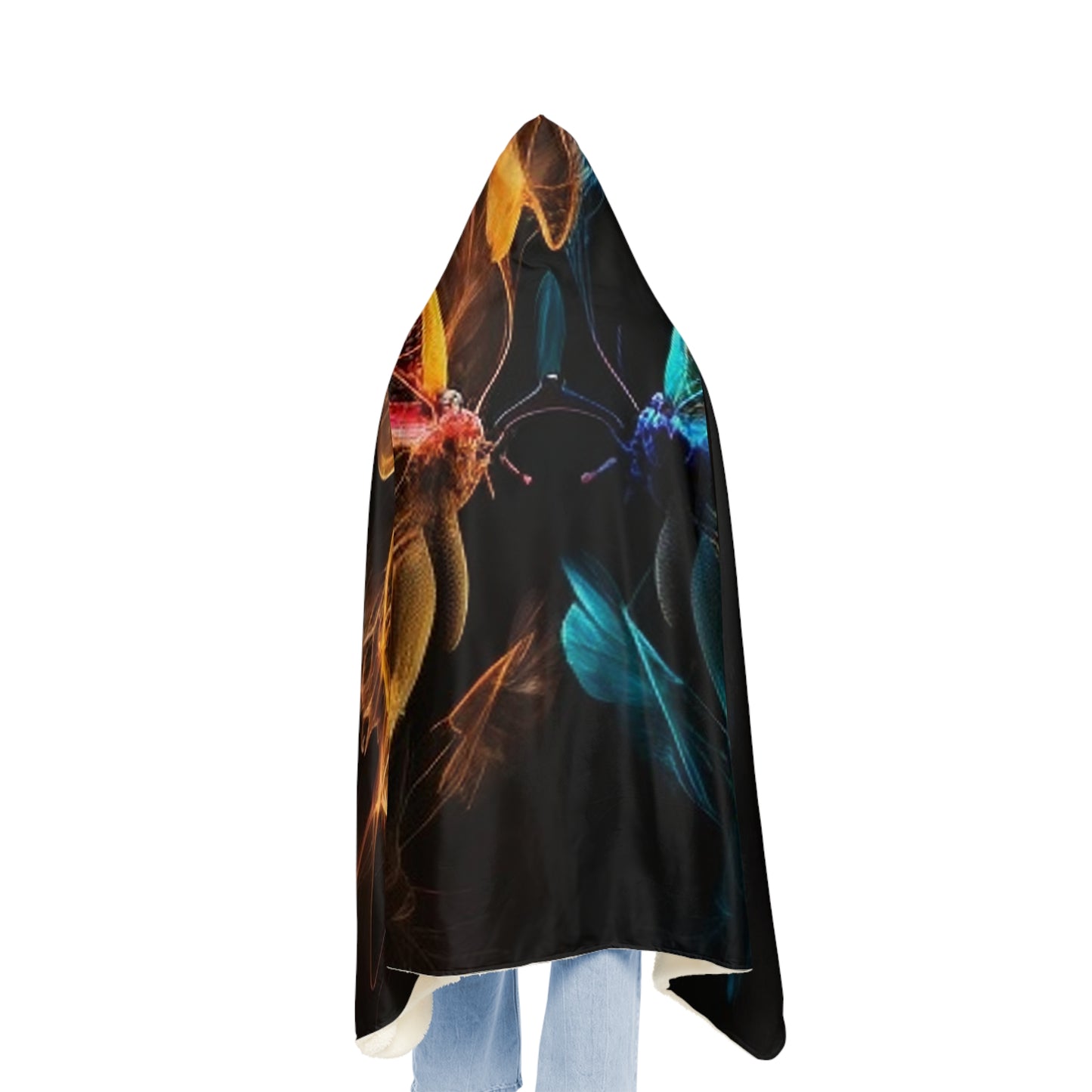 Snuggle Hooded Blanket Kiss Neon Butterfly 2