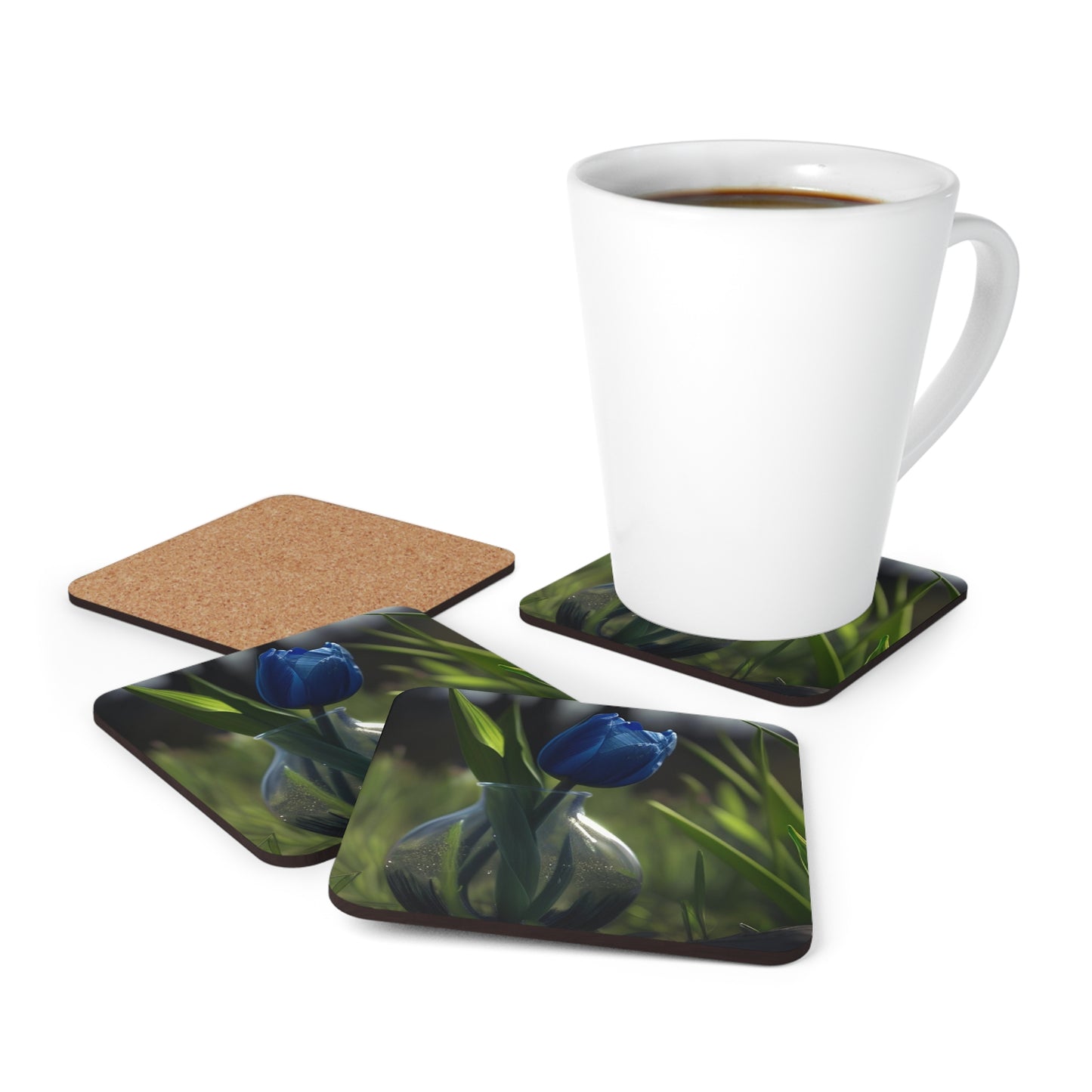 Corkwood Coaster Set Tulip 1